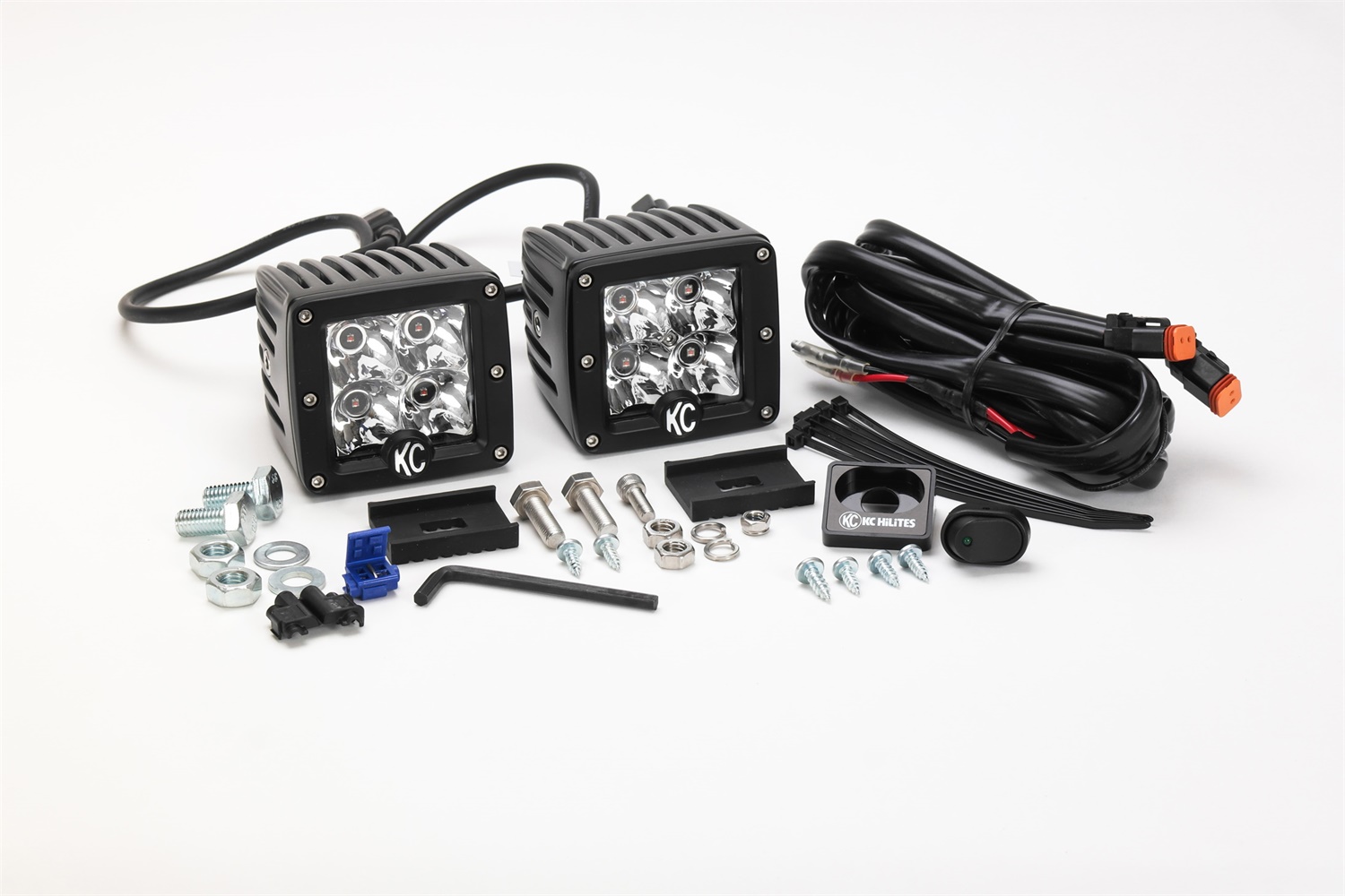 KC HiLiTES C-Series C3 LED Cube Lights, Amber