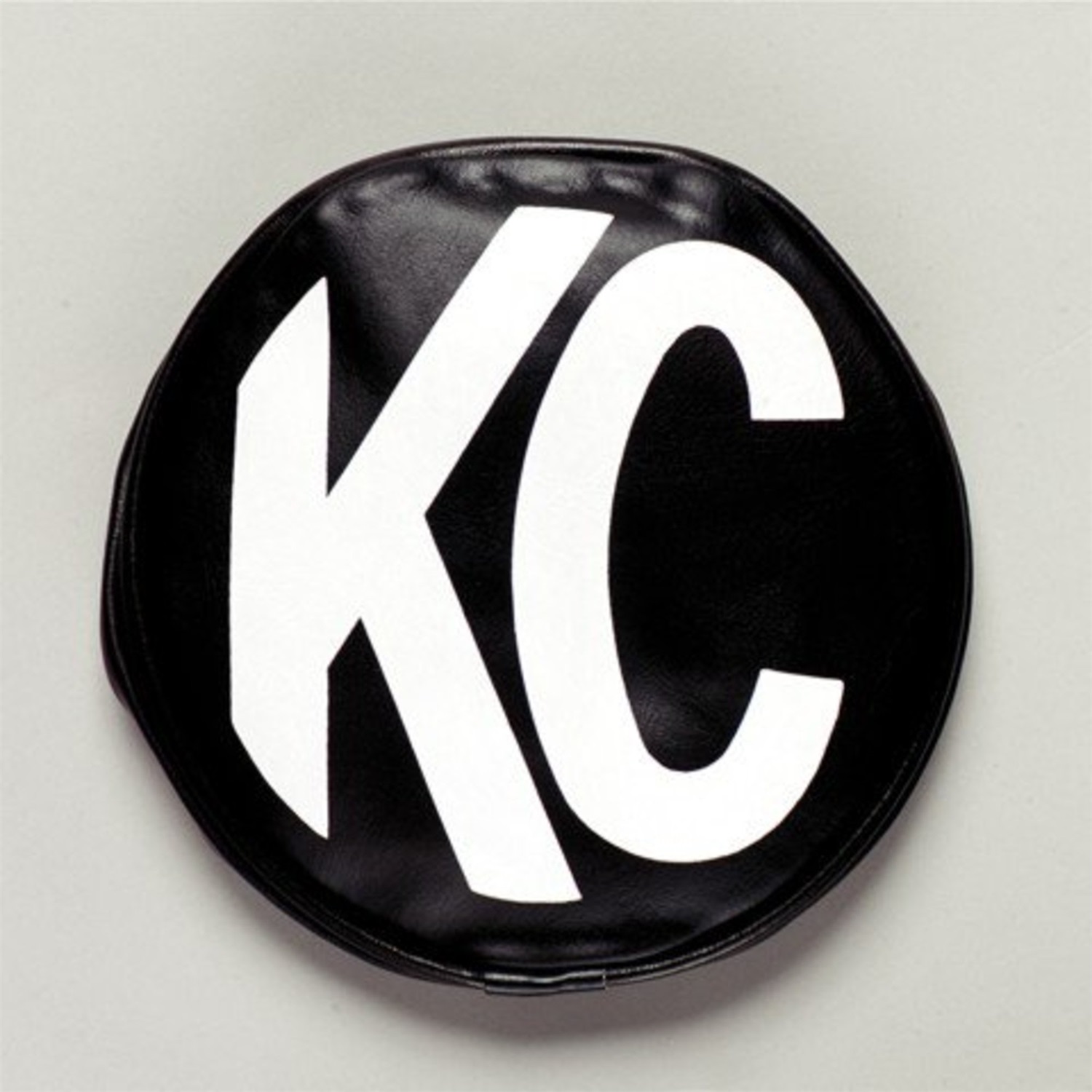KC Hilites 6in Vinyl Cover - KC #5100 (Black with White KC Logo)