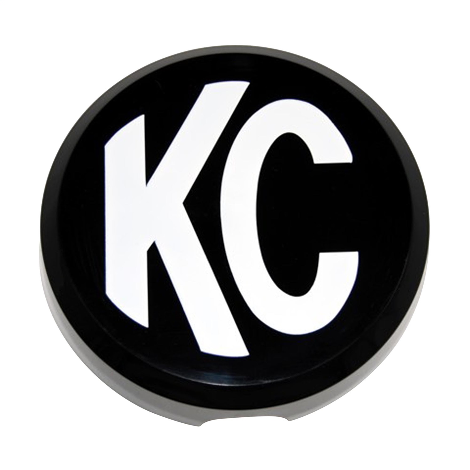 KC Hilites 6in Plastic Cover - KC #5105 (Black with White KC Logo)