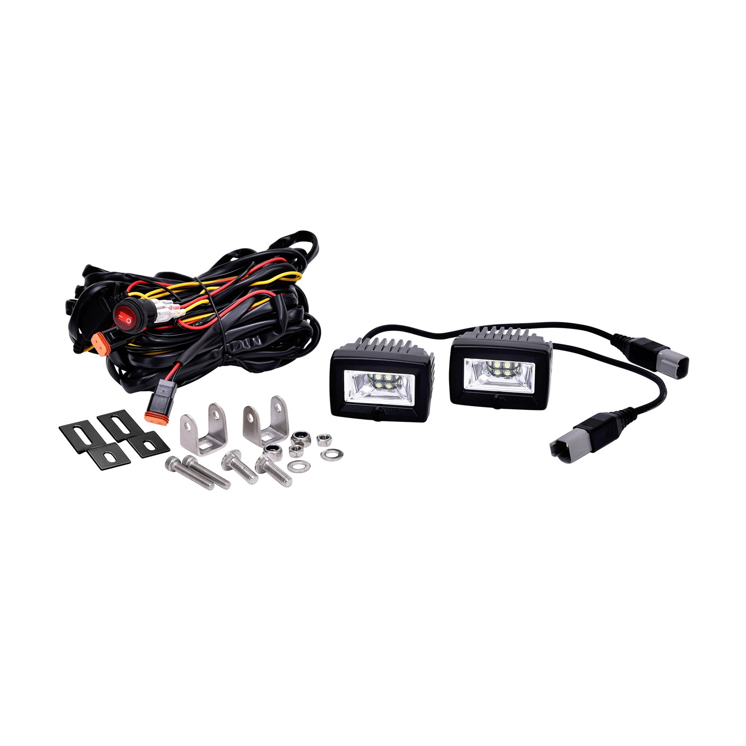 KC HiLiTES C-Series C2 LED 2in. Backup Area Flood Light 20w (Pair Pack) - Black