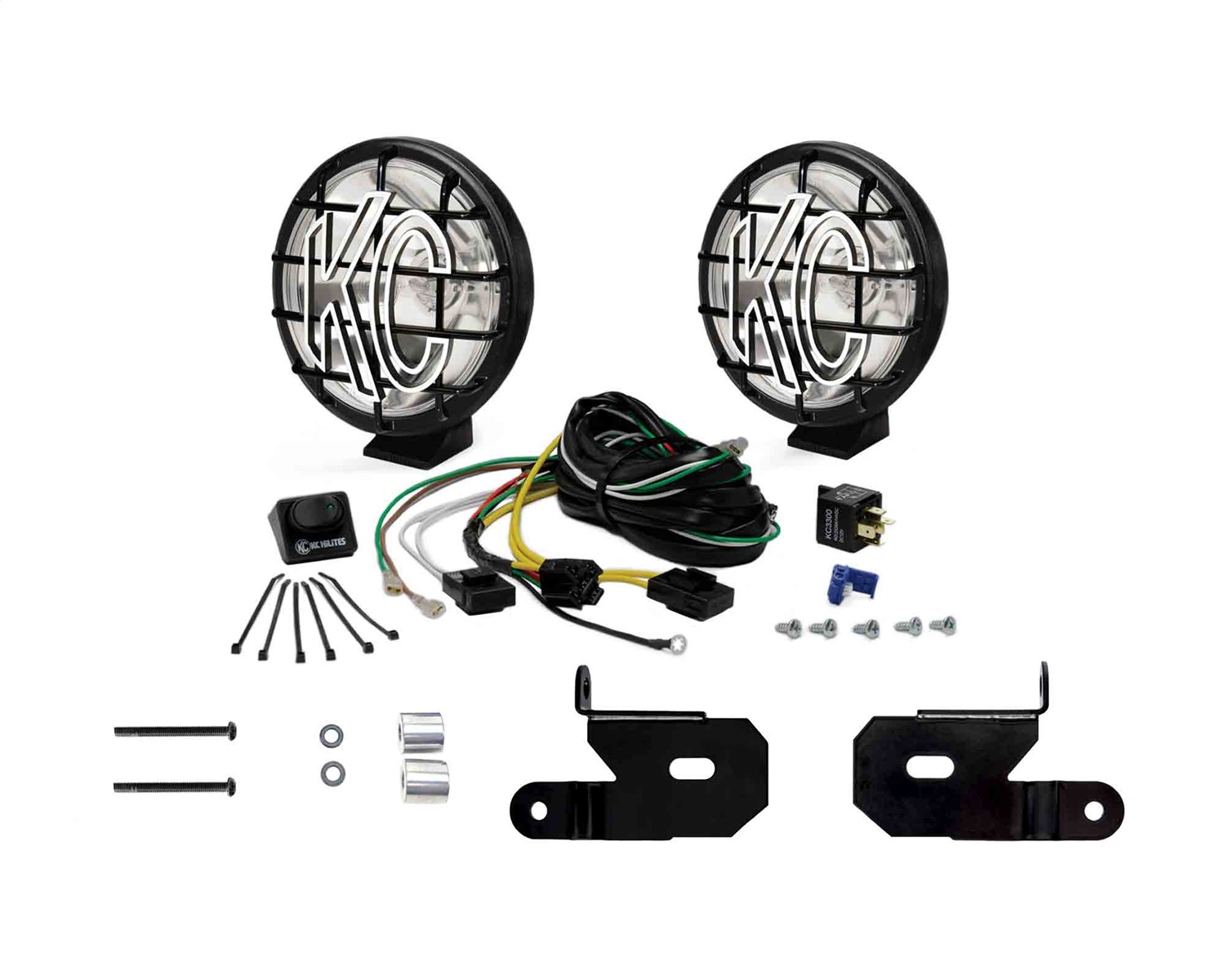 KC HiLites A-Pillar/Windshield Light Mount Kit w/6in Apollo Pro Lights - JL