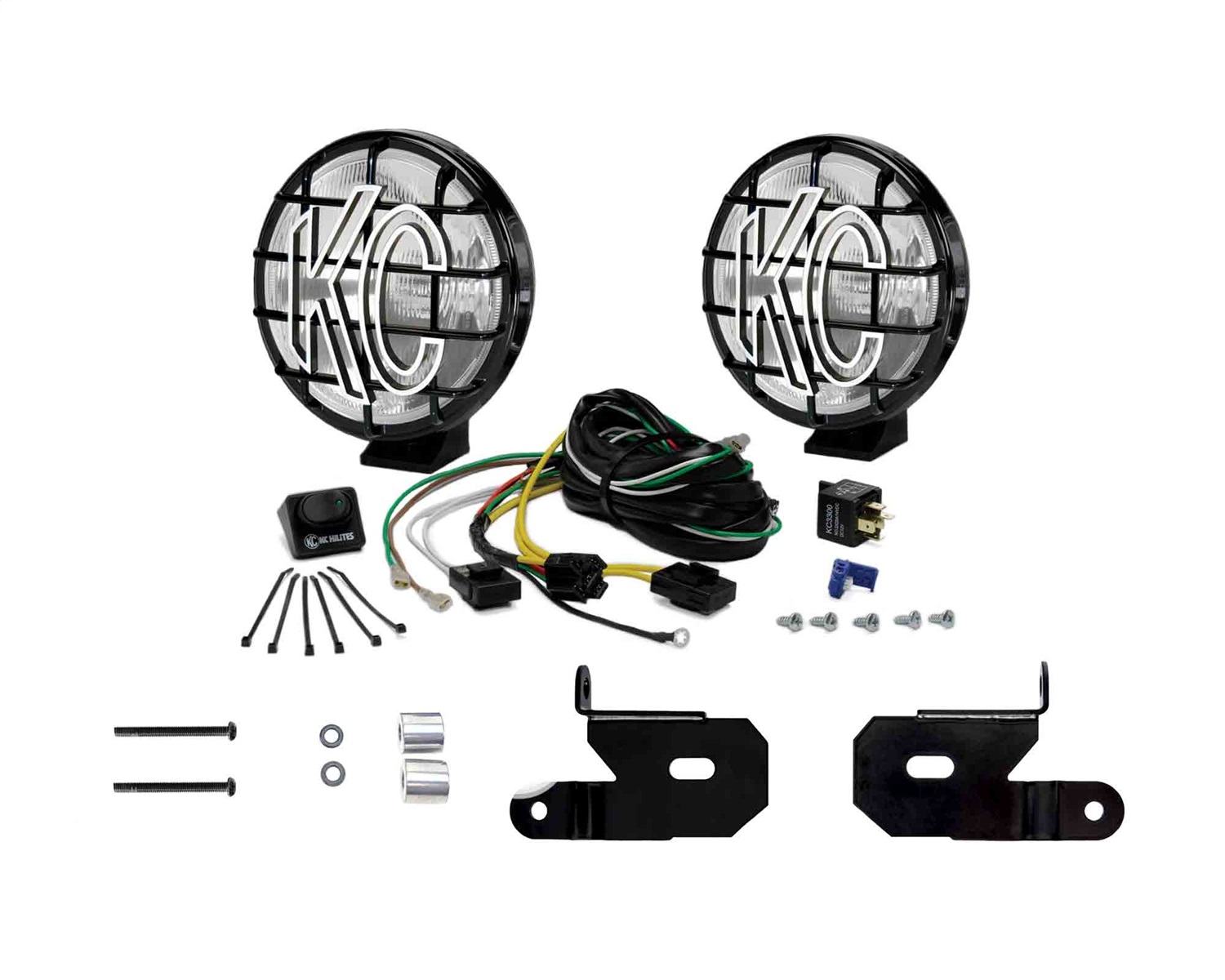KC HiLites A-Pillar/Windshield Light Mount Kit w/6in Apollo Pro Lights - JL