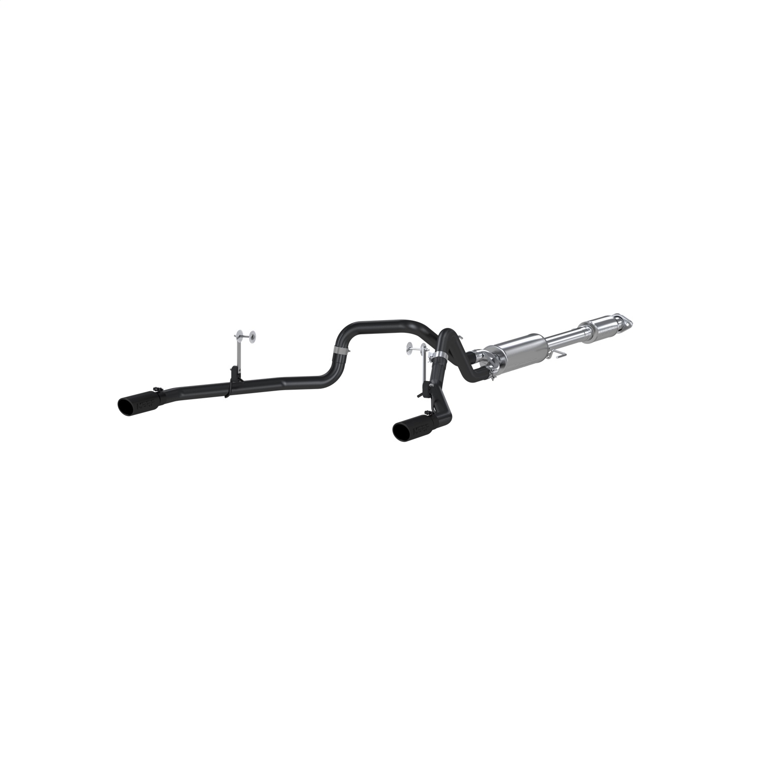 MBRP for 2015 Ford F-150 5.0L 3in Cat Back Dual Split Rear Exit Black Exhaust