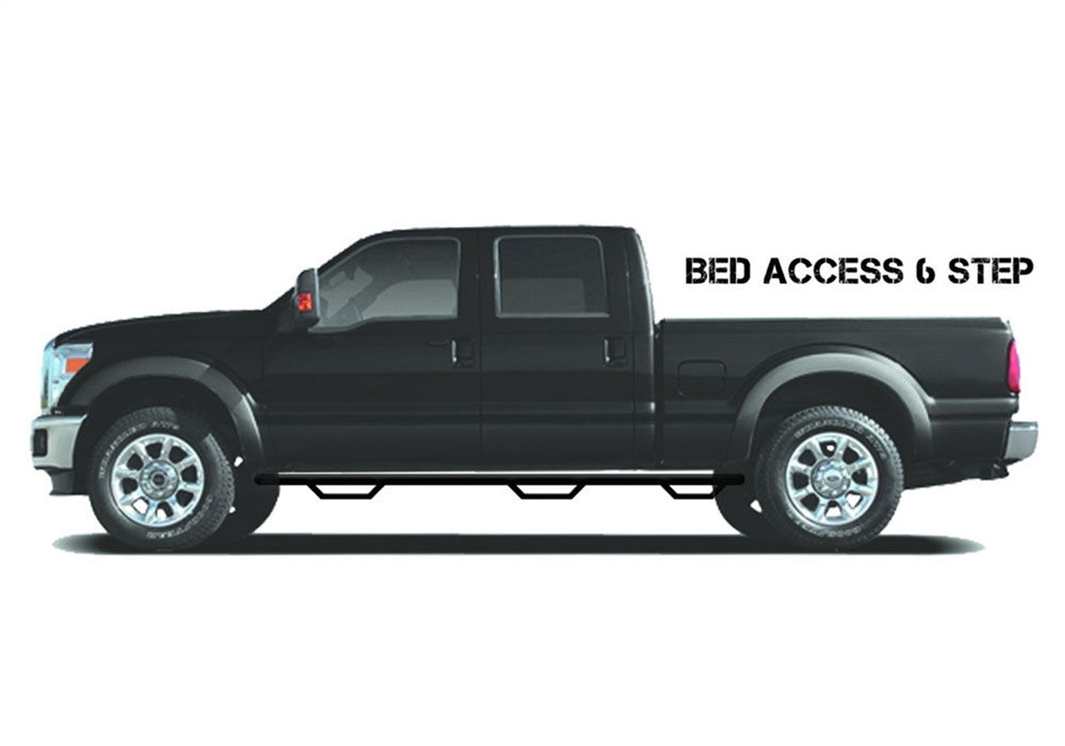 N-Fab F17105CC-6-TX Wheel To Wheel Nerf Step Bar w/Bed Access