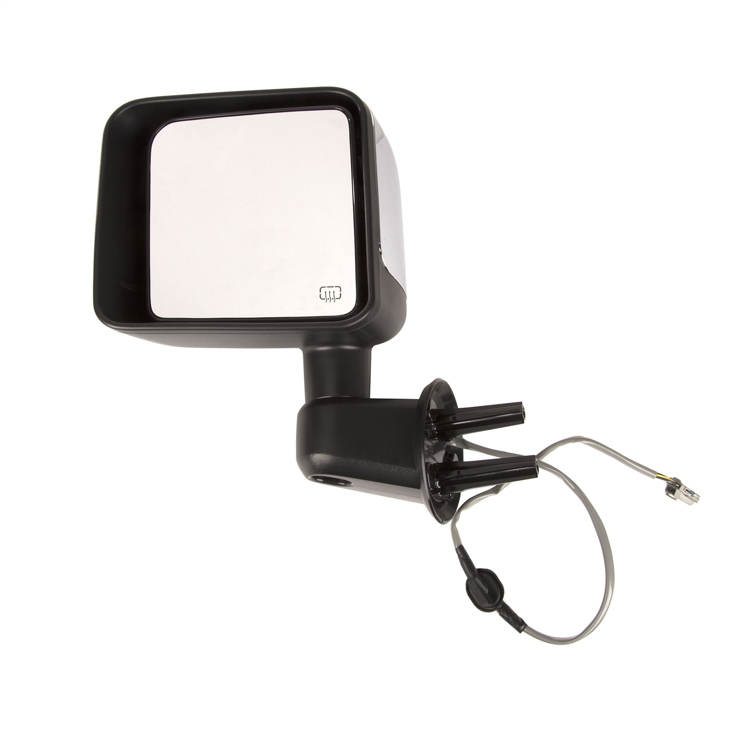 Omix Door Mirror, Left, Power, Heated, Chrome Cover Fit 14-14 Wrangler JK