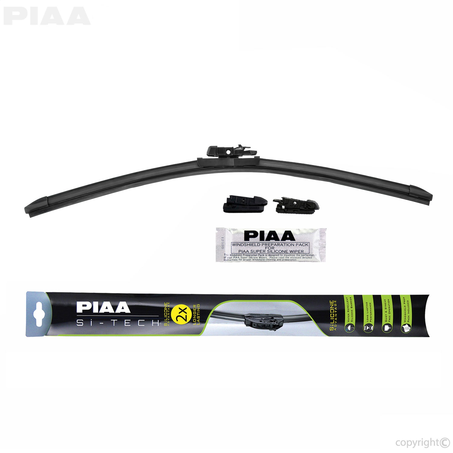 PIAA 97048 Si-Tech Silicone Flat Windshield Wiper Blade