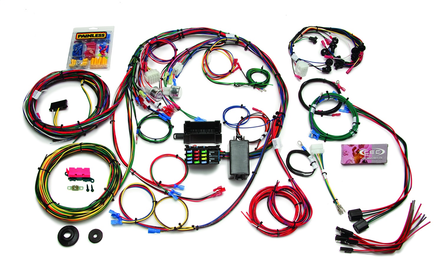 Painless Wiring 20121 22 Circuit Direct Fit Chassis ... painless wiring harness and chassis 