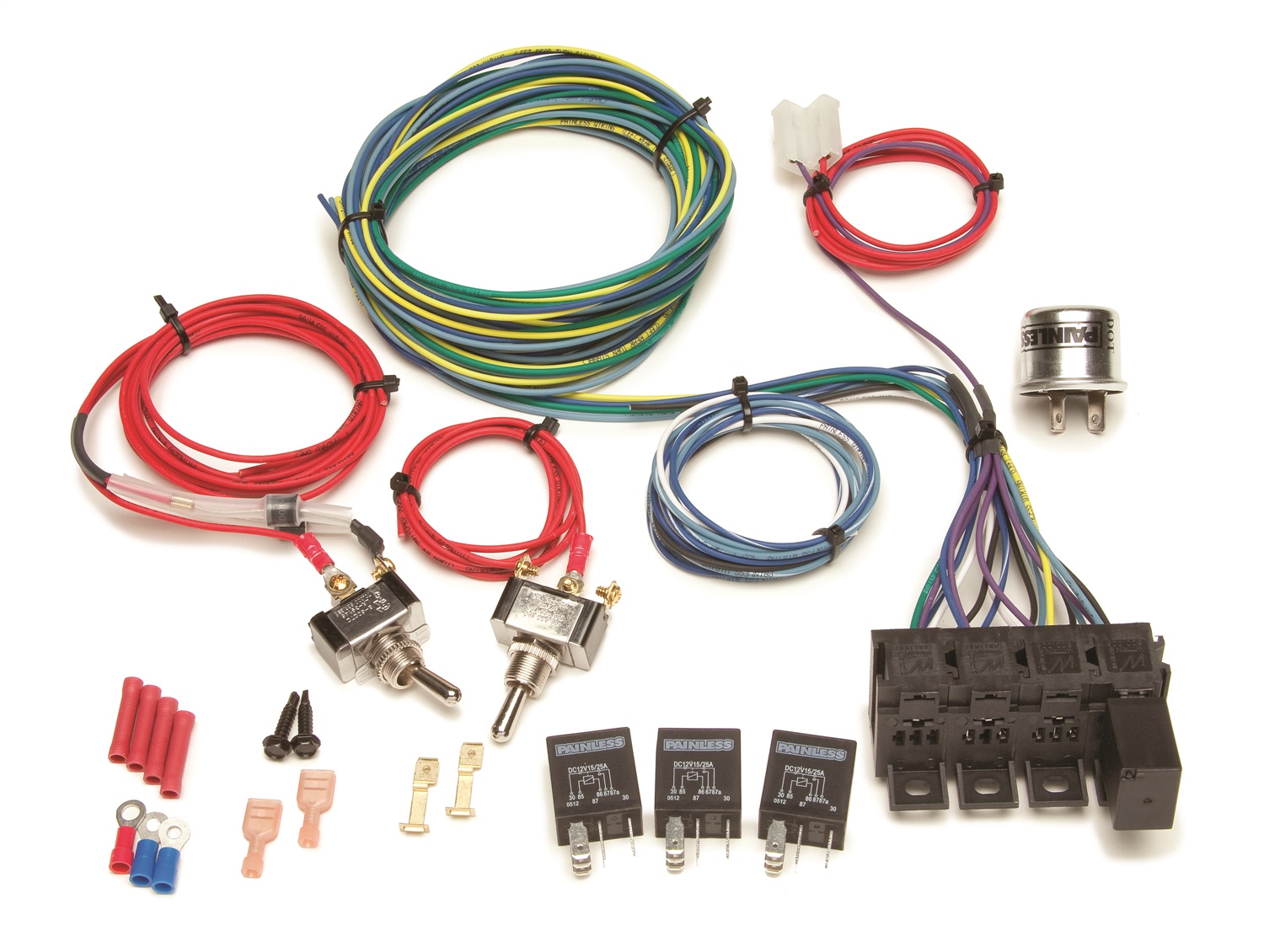 Painless Wiring 30120 Universal Turn Signal Harness/Relay ... painless 50102 wiring diagram 