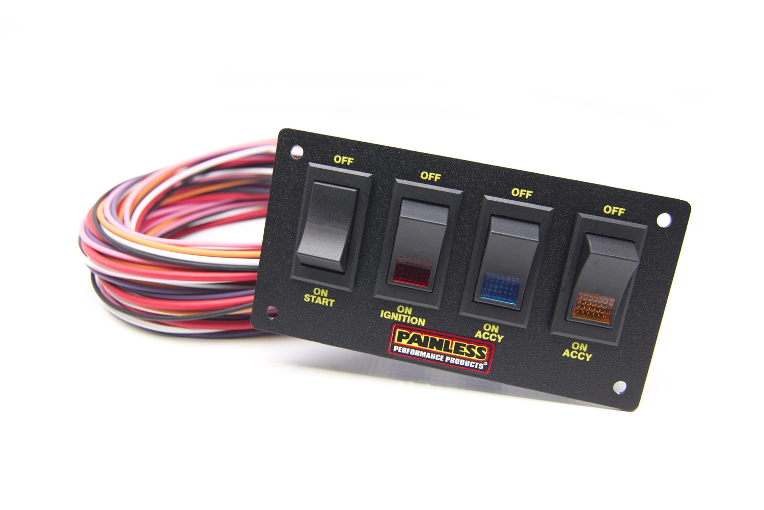 Painless Wiring 50404 4-Switch Lighted Non-Fused Rocker Switch