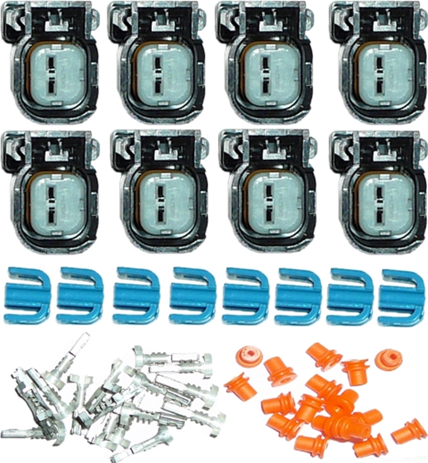 EV6 EV14 Fuel Injector Connector Plugs USCAR Clips Set of FOUR Brand New!
