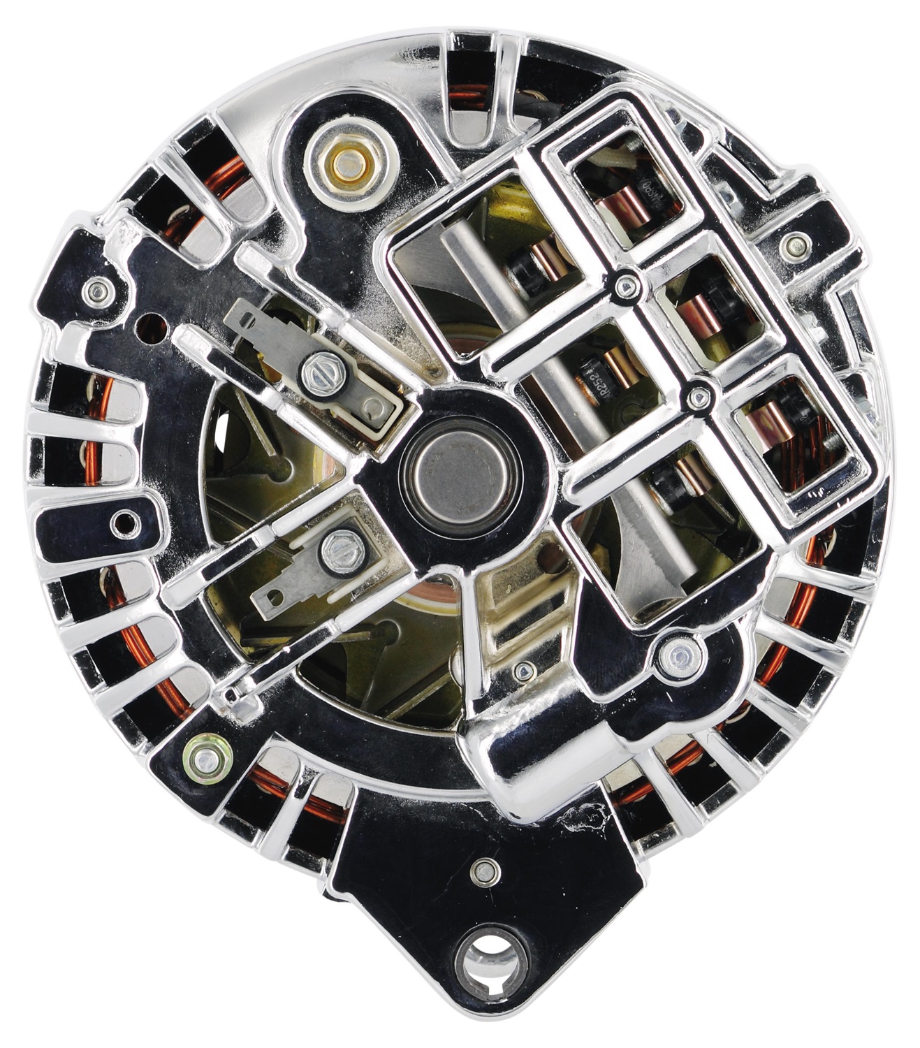 Powermaster 17509 Chrome Alternator Chrysler w/ 2V Pulley ... 1985 chrysler alternator wiring 