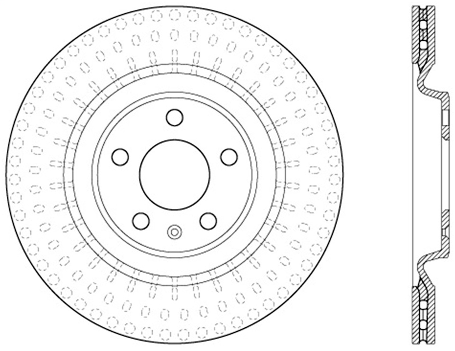 Stoptech Sport Slotted Cryo Brake Rotor; Rear Left - 126.33137CSL