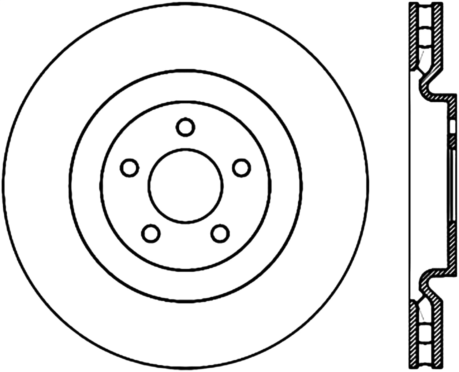 StopTech 126.61089CSR Sport Cryo-Treated Slotted Disc Brake Rotor Fits Mustang