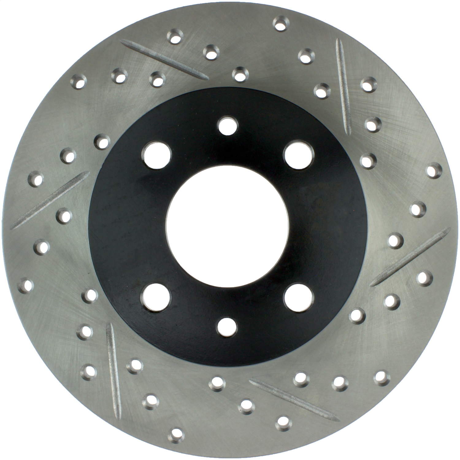 StopTech 127.04001L Sport Cross-Drilled And Slotted Disc Brake Rotor Fits 500