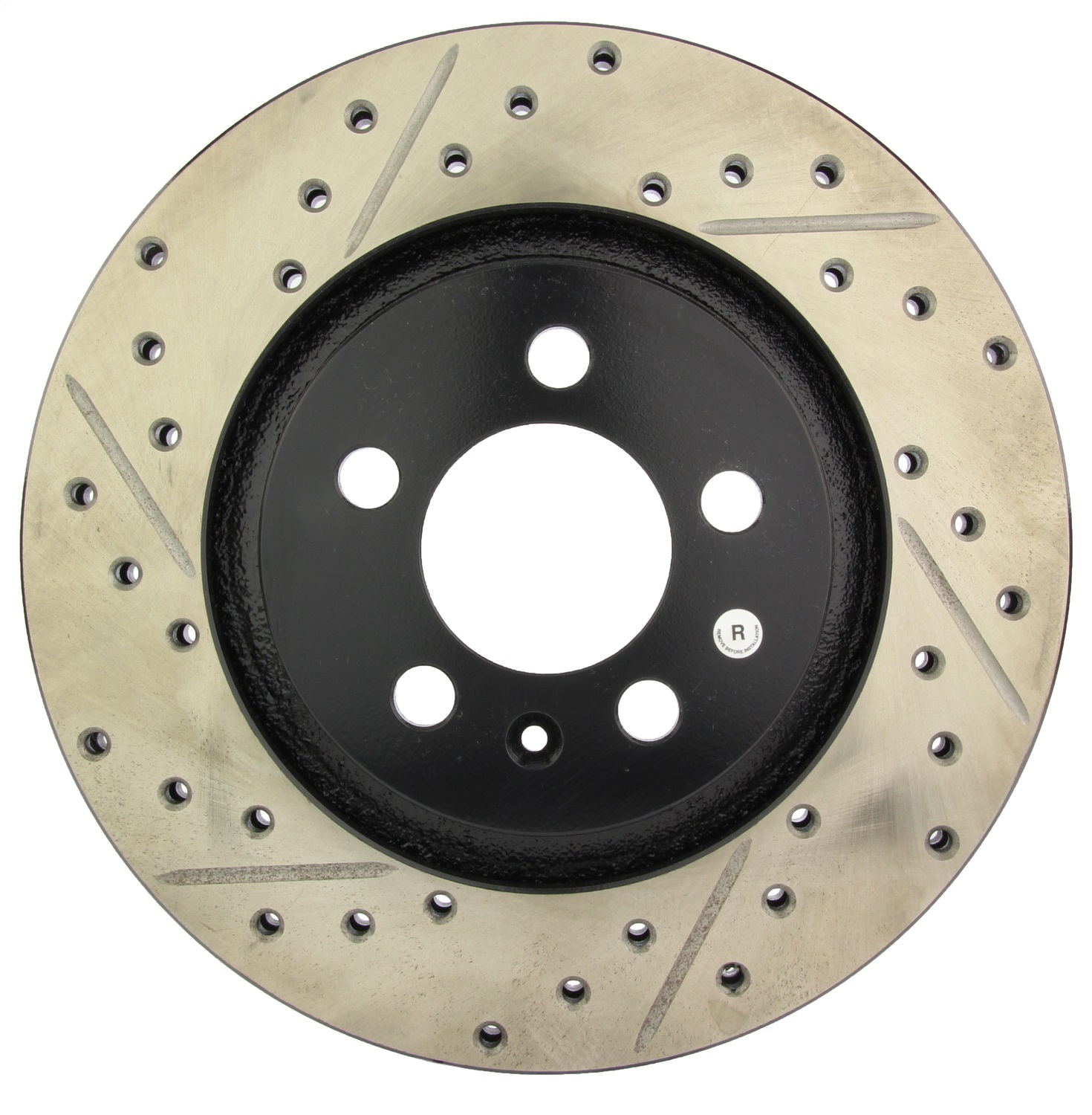 StopTech 127.33034R Sport Cross-Drilled And Slotted Disc Brake Rotor