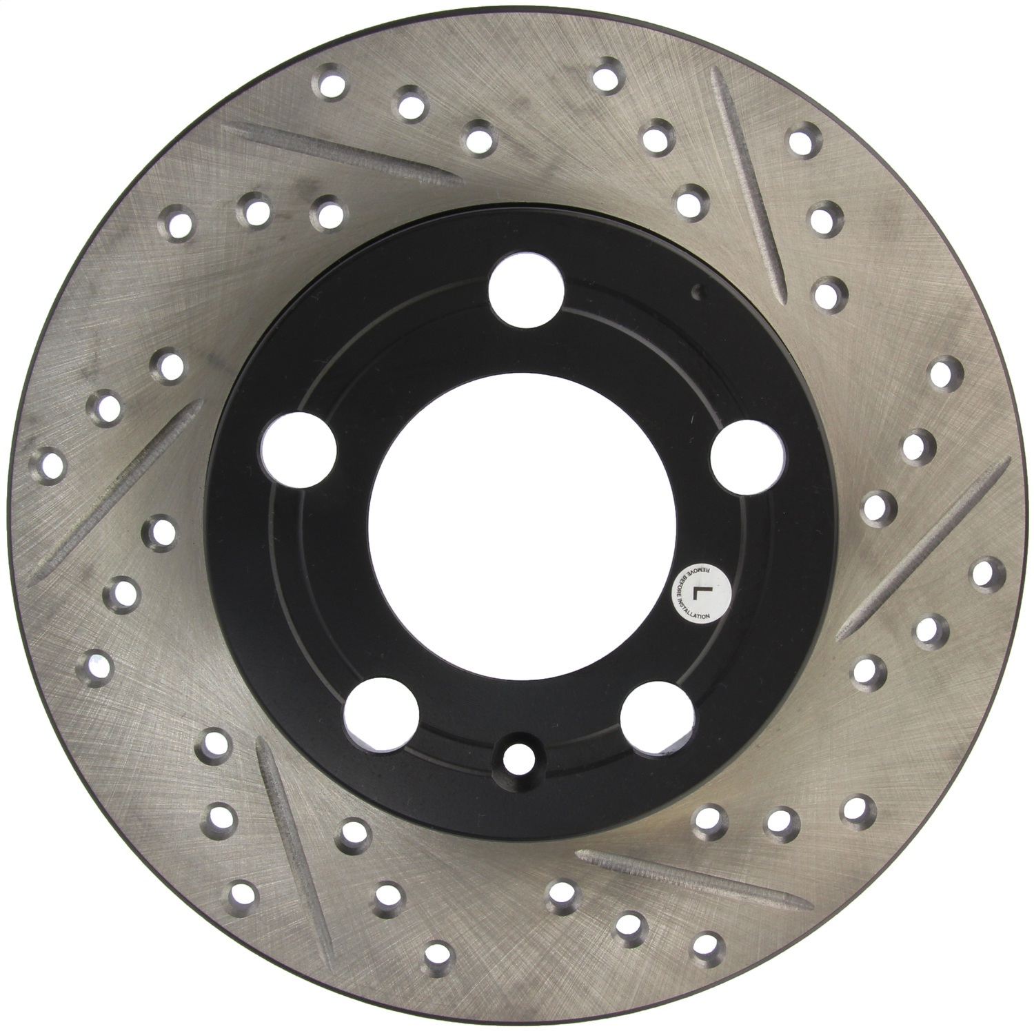 StopTech 127.33057L Sport Cross-Drilled And Slotted Disc Brake Rotor