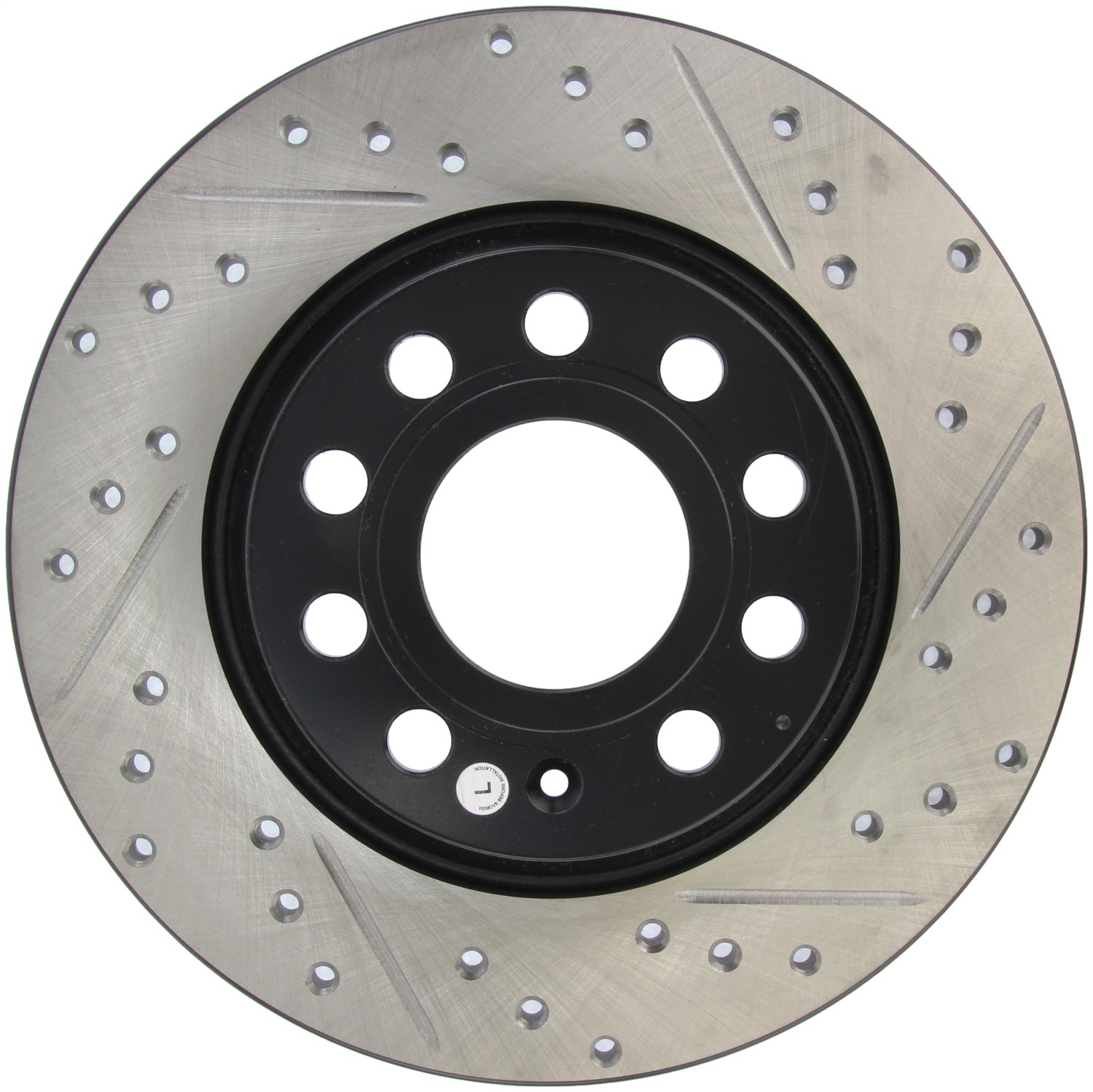 StopTech 127.33099L Sport Cross-Drilled And Slotted Disc Brake Rotor
