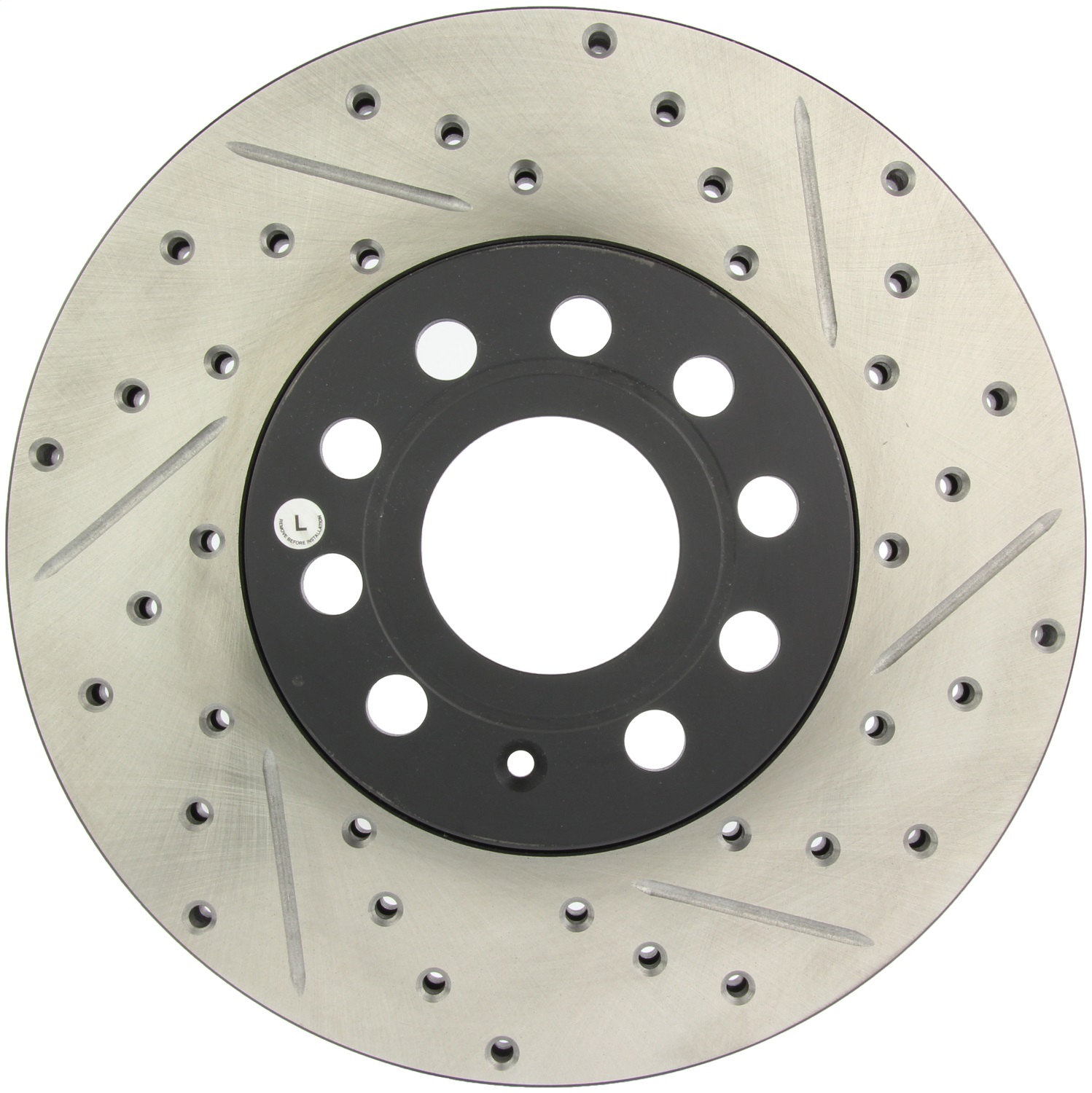 StopTech 127.33110L Sport Cross-Drilled And Slotted Disc Brake Rotor