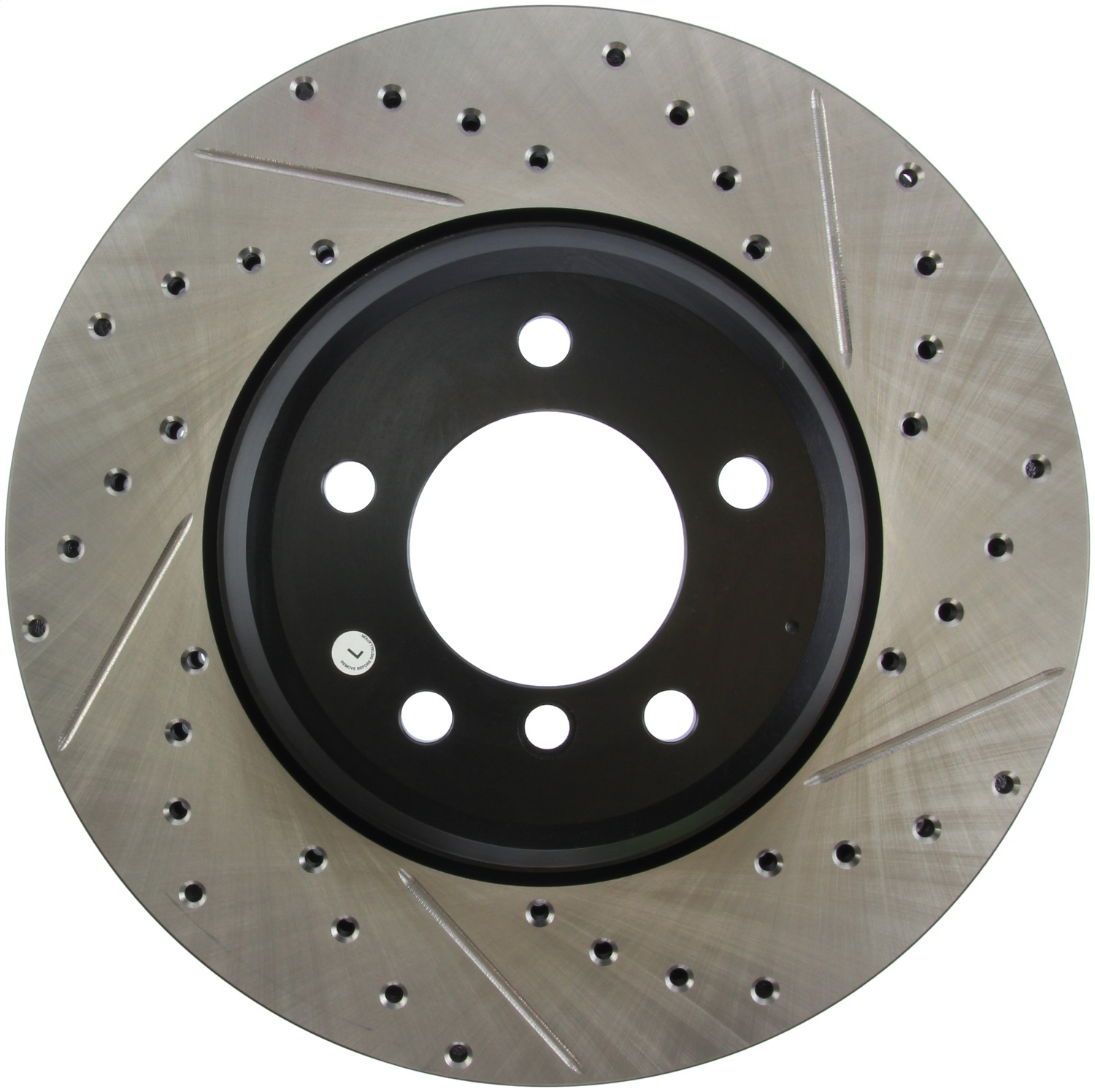 StopTech 127.34093L Sport Cross-Drilled And Slotted Disc Brake Rotor