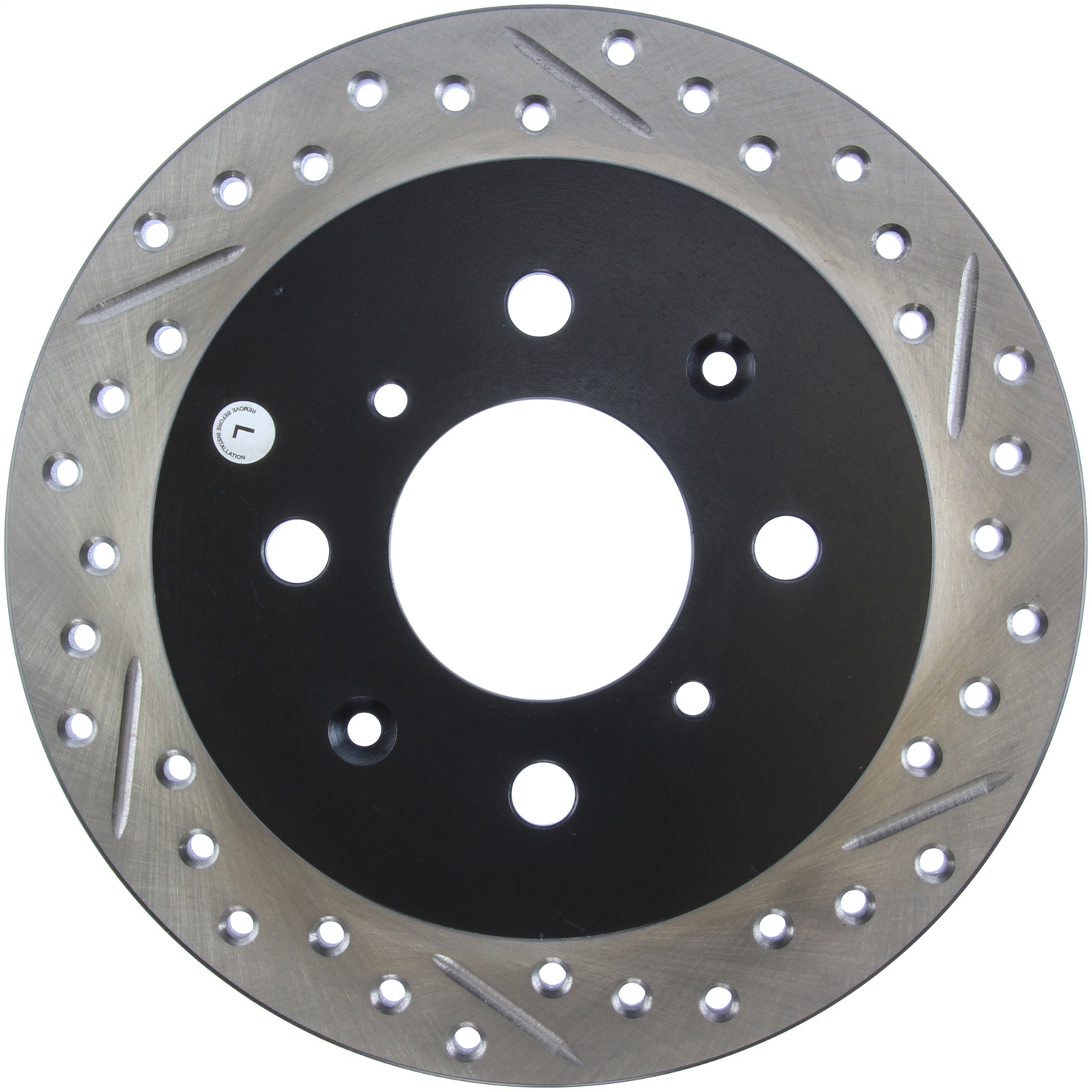 StopTech 127.40017L Sport Cross-Drilled And Slotted Disc Brake Rotor