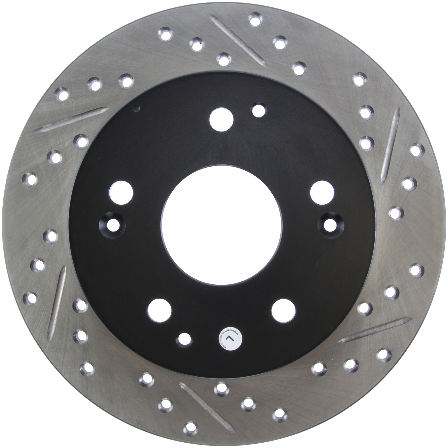 StopTech 127.40042L Sport Cross-Drilled And Slotted Disc Brake Rotor