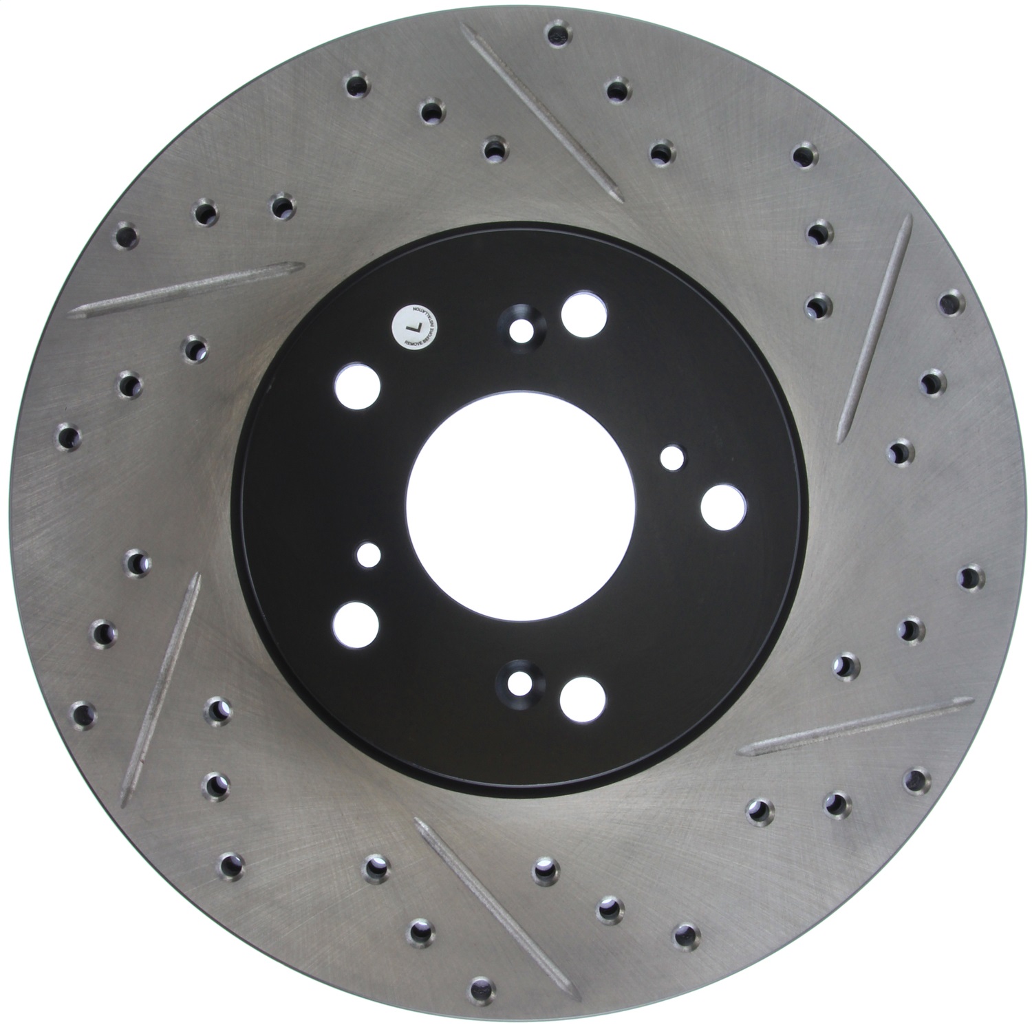 StopTech 127.40046L Sport Cross-Drilled And Slotted Disc Brake Rotor