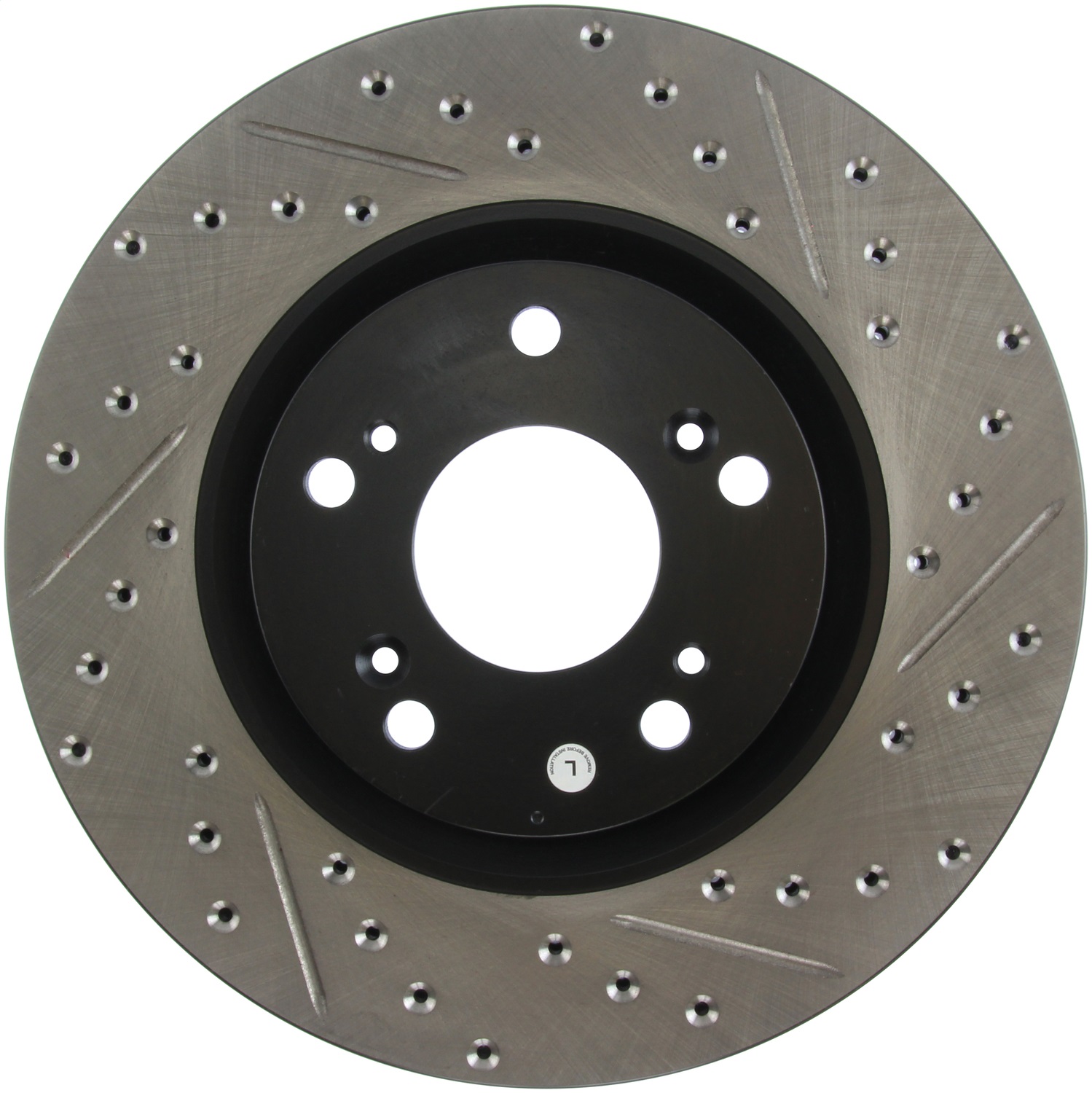 StopTech 127.40057L Sport Cross-Drilled And Slotted Disc Brake Rotor