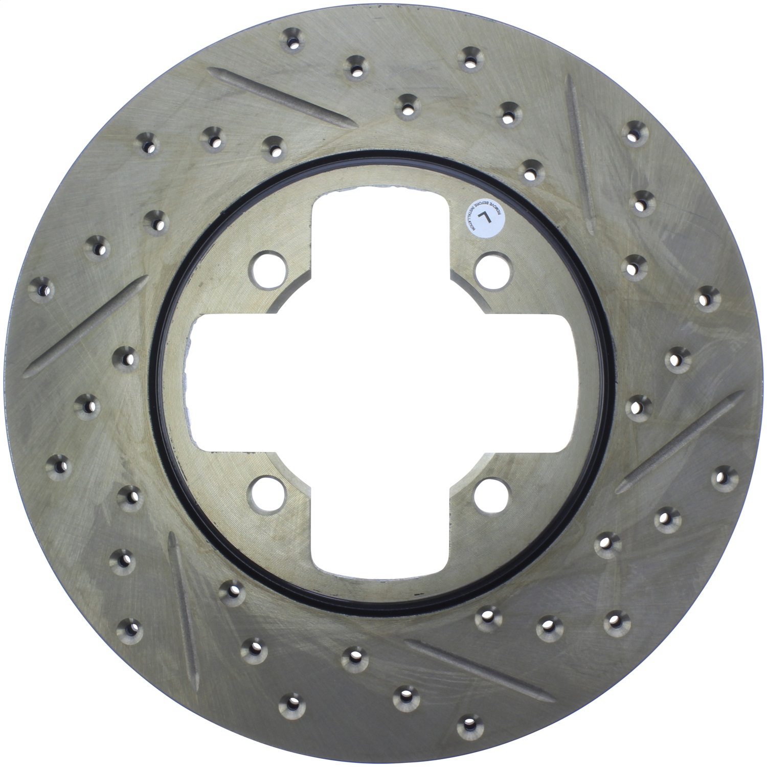 StopTech 127.42005L Sport Cross-Drilled And Slotted Disc Brake Rotor Fits 280ZX