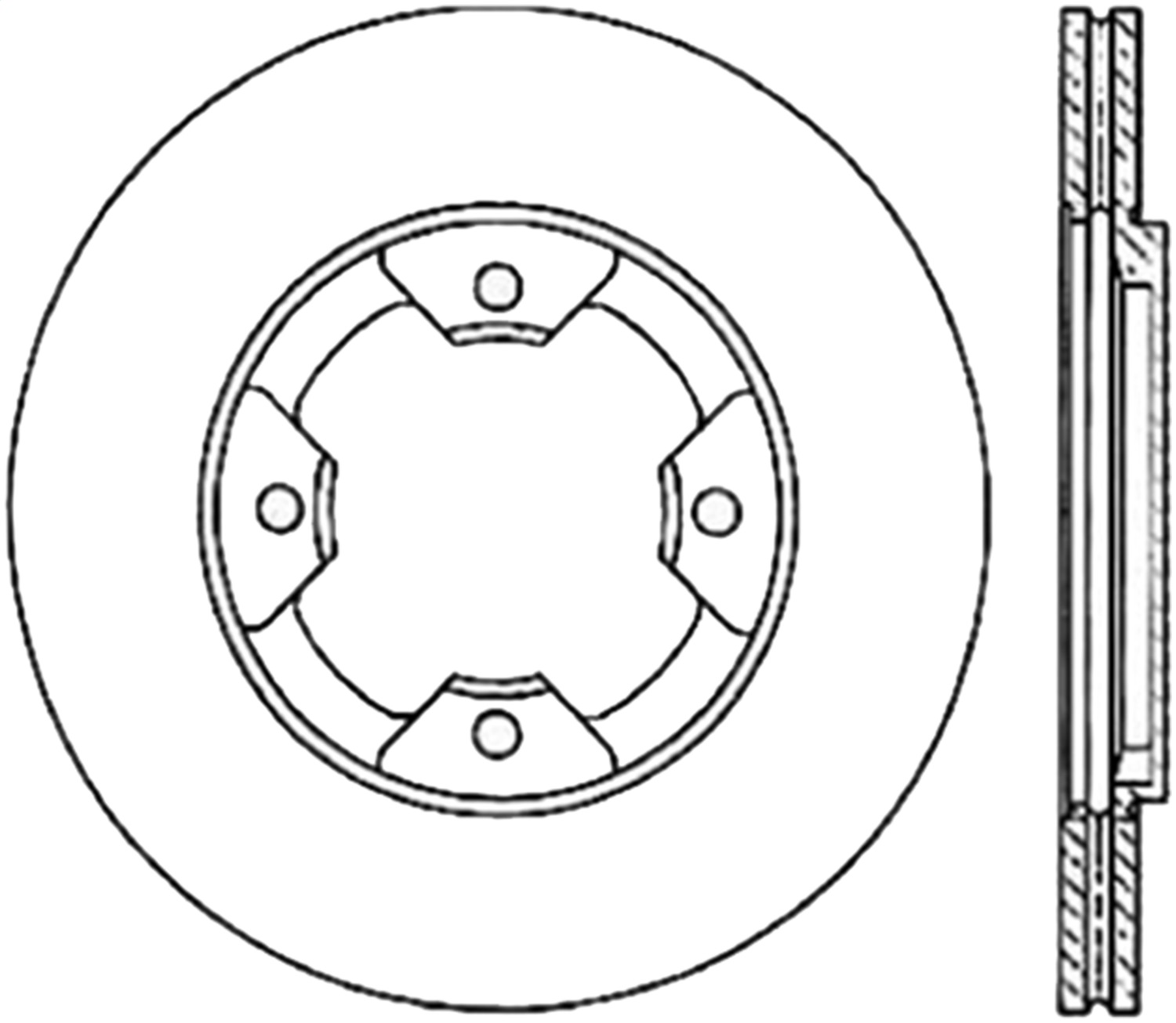 StopTech 127.42034L Sport Cross-Drilled And Slotted Disc Brake Rotor Fits 300ZX