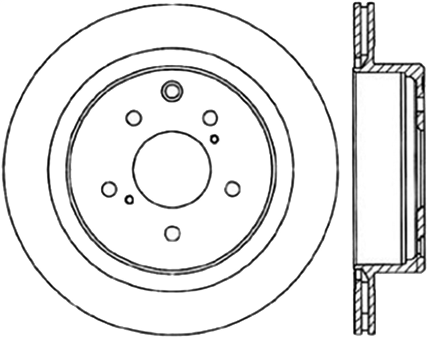 StopTech 127.42047L Sport Cross-Drilled And Slotted Disc Brake Rotor Fits 300ZX