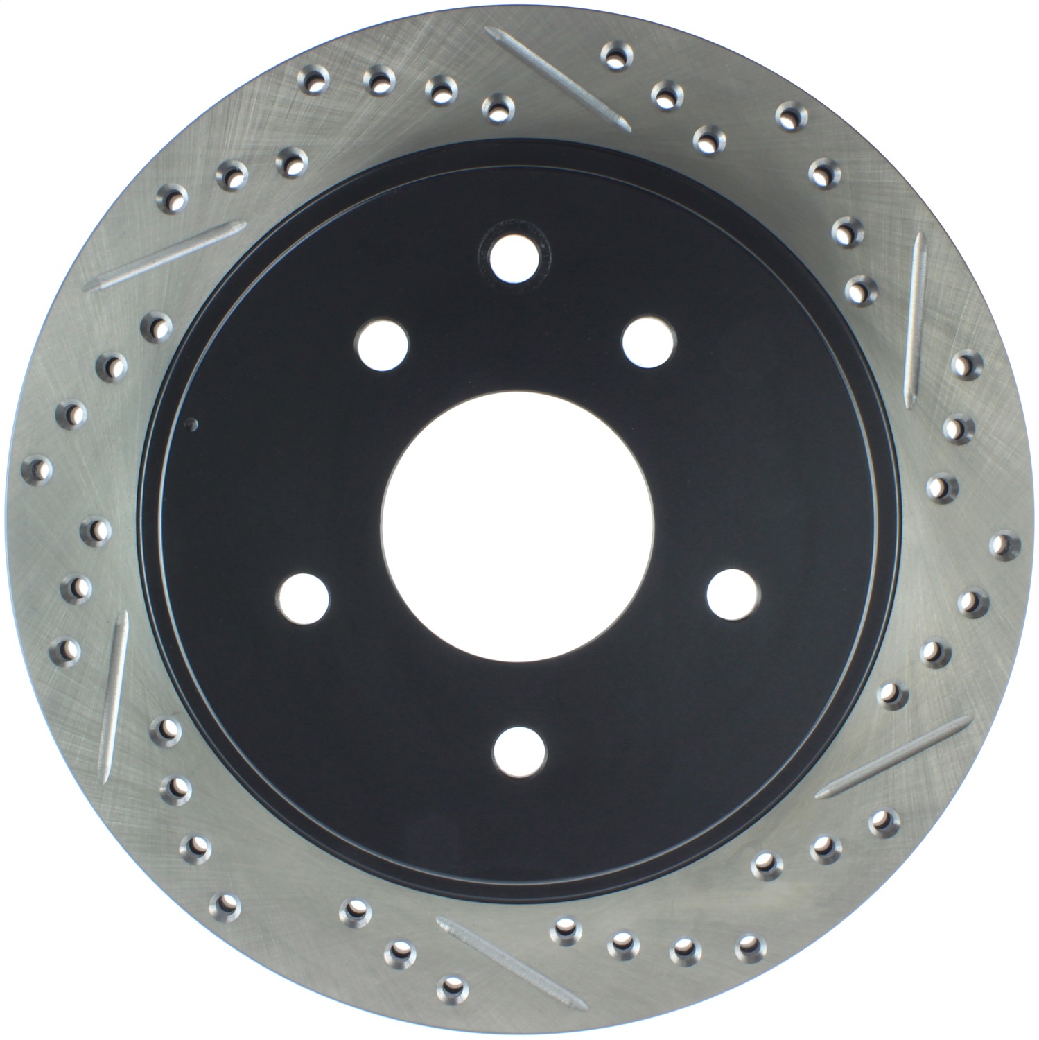 StopTech 127.42077L Sport Cross-Drilled And Slotted Disc Brake Rotor