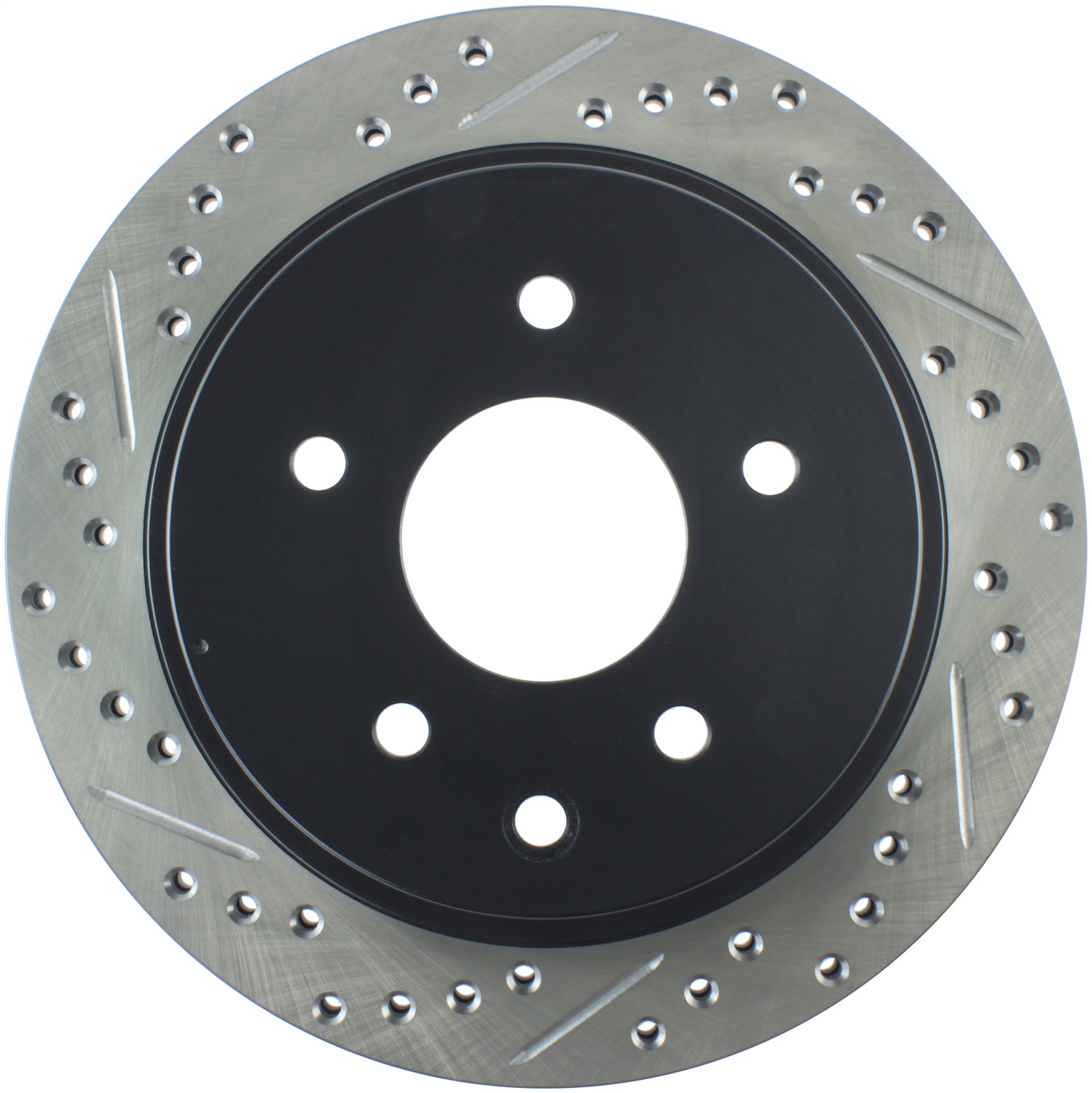 StopTech 127.42077R Sport Cross-Drilled And Slotted Disc Brake Rotor