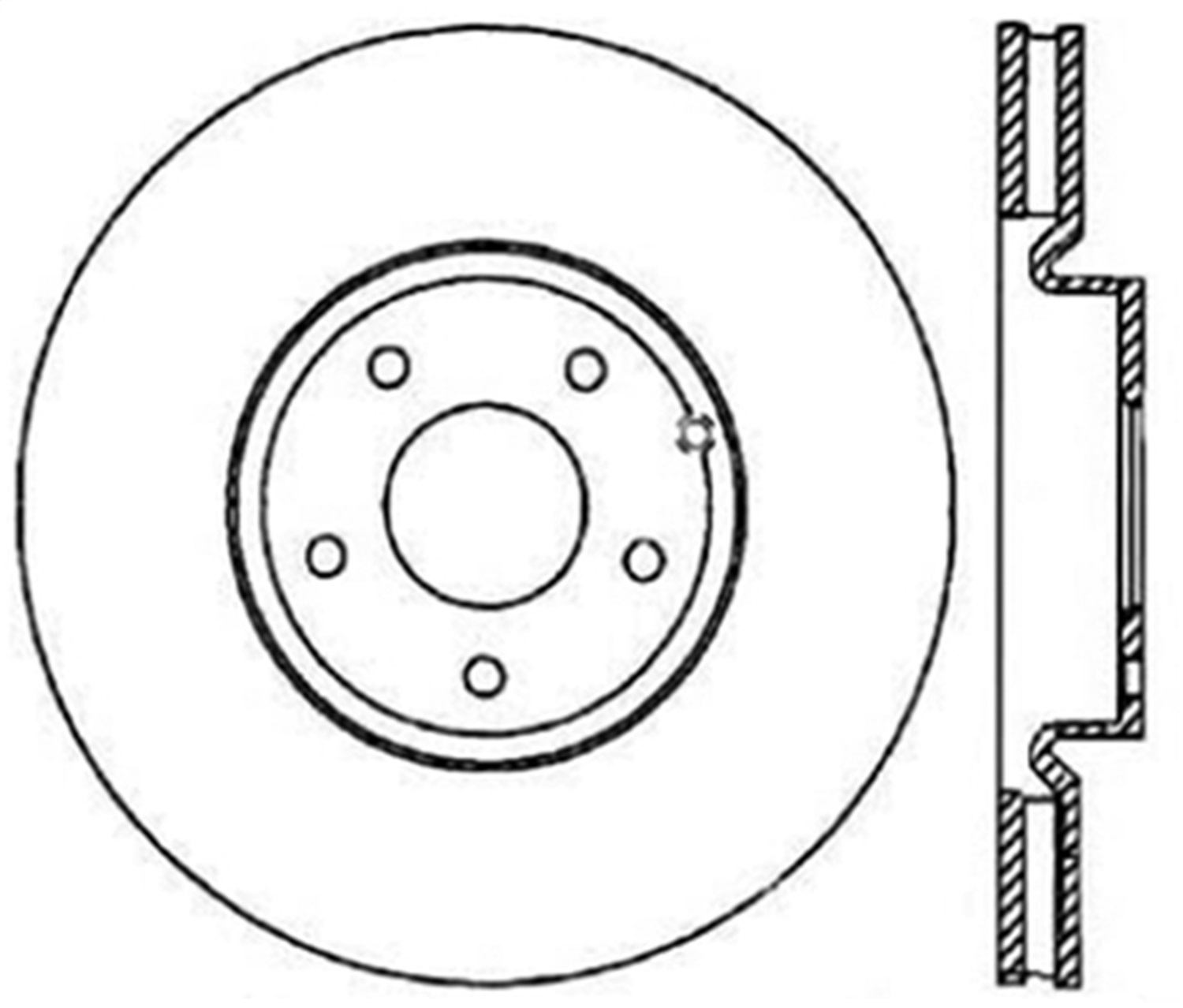 StopTech 127.42079L Sport Cross-Drilled And Slotted Disc Brake Rotor