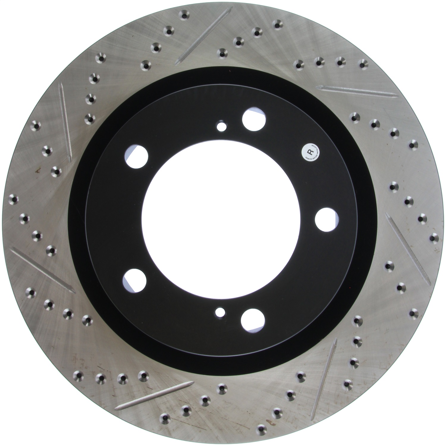 StopTech 127.44156R Sport Cross-Drilled And Slotted Disc Brake Rotor