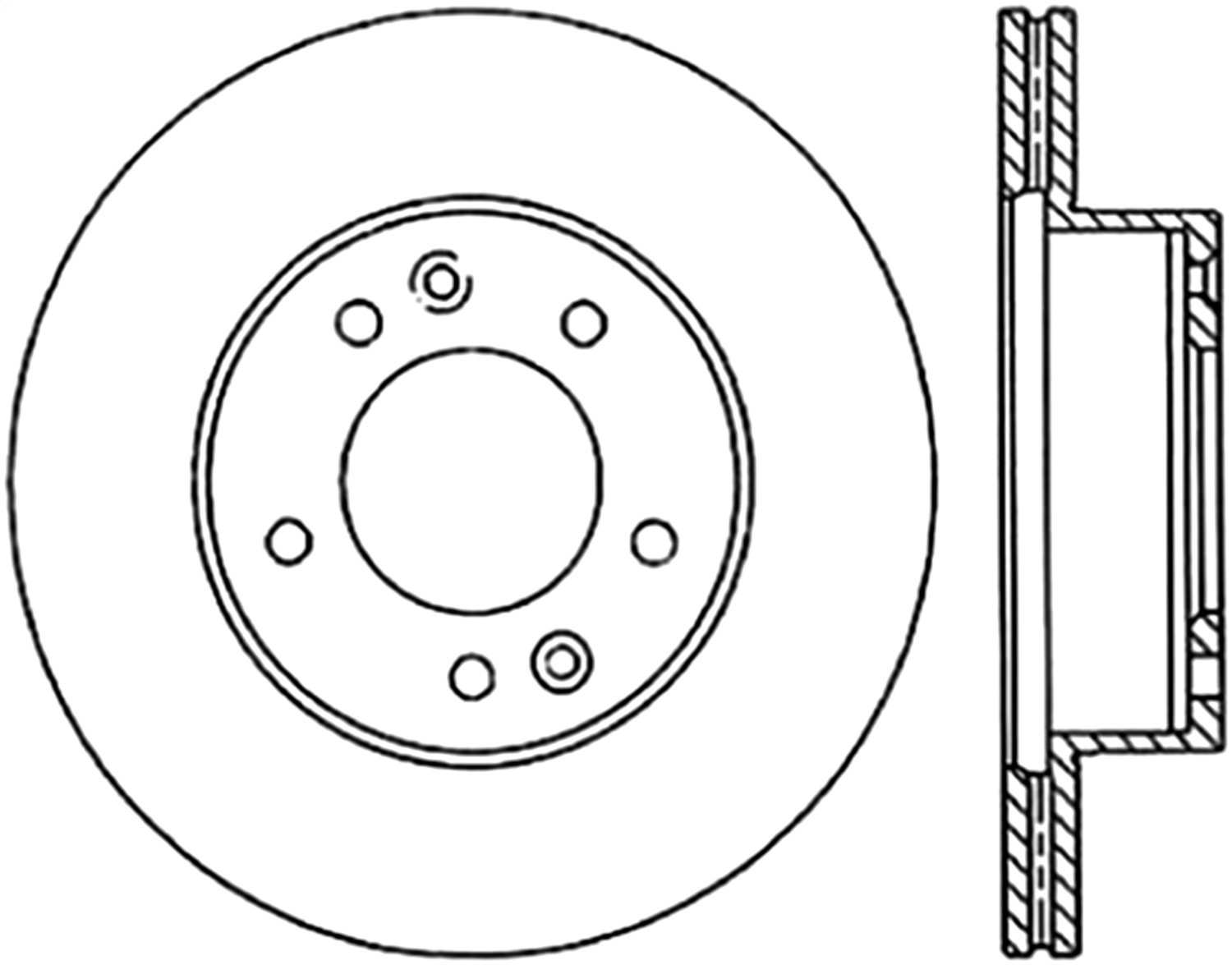 StopTech 127.45022L Sport Cross-Drilled And Slotted Disc Brake Rotor Fits RX-7