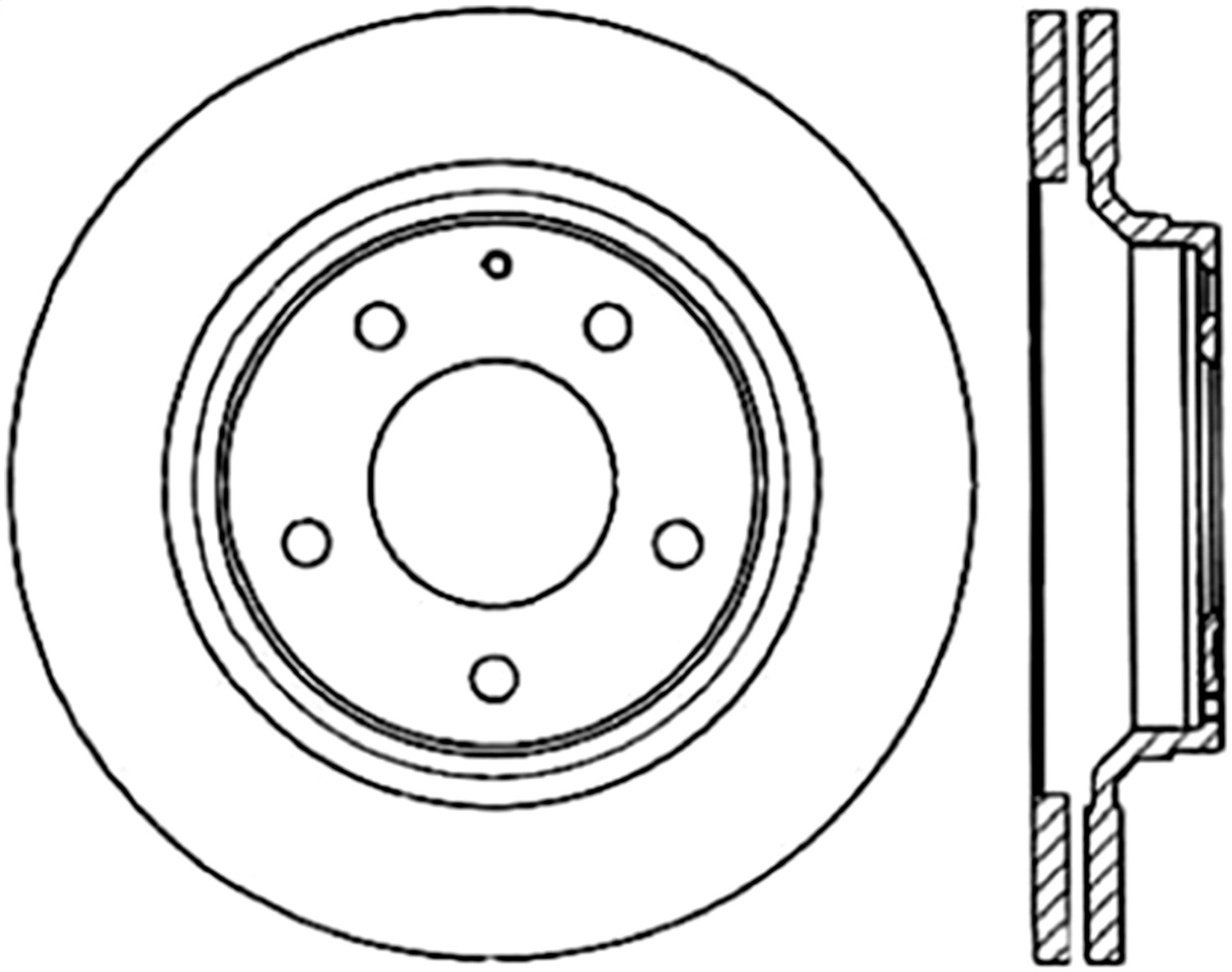 StopTech 127.45052L Sport Cross-Drilled And Slotted Disc Brake Rotor