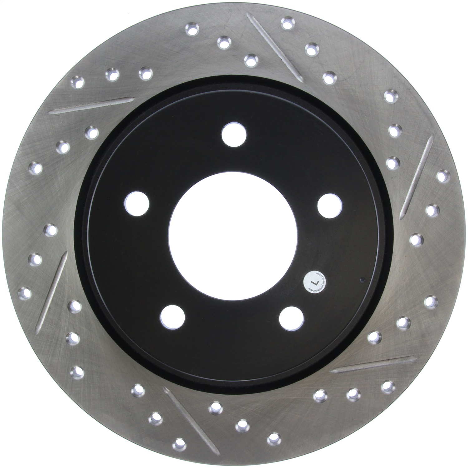 StopTech 127.45067L Sport Cross-Drilled And Slotted Disc Brake Rotor