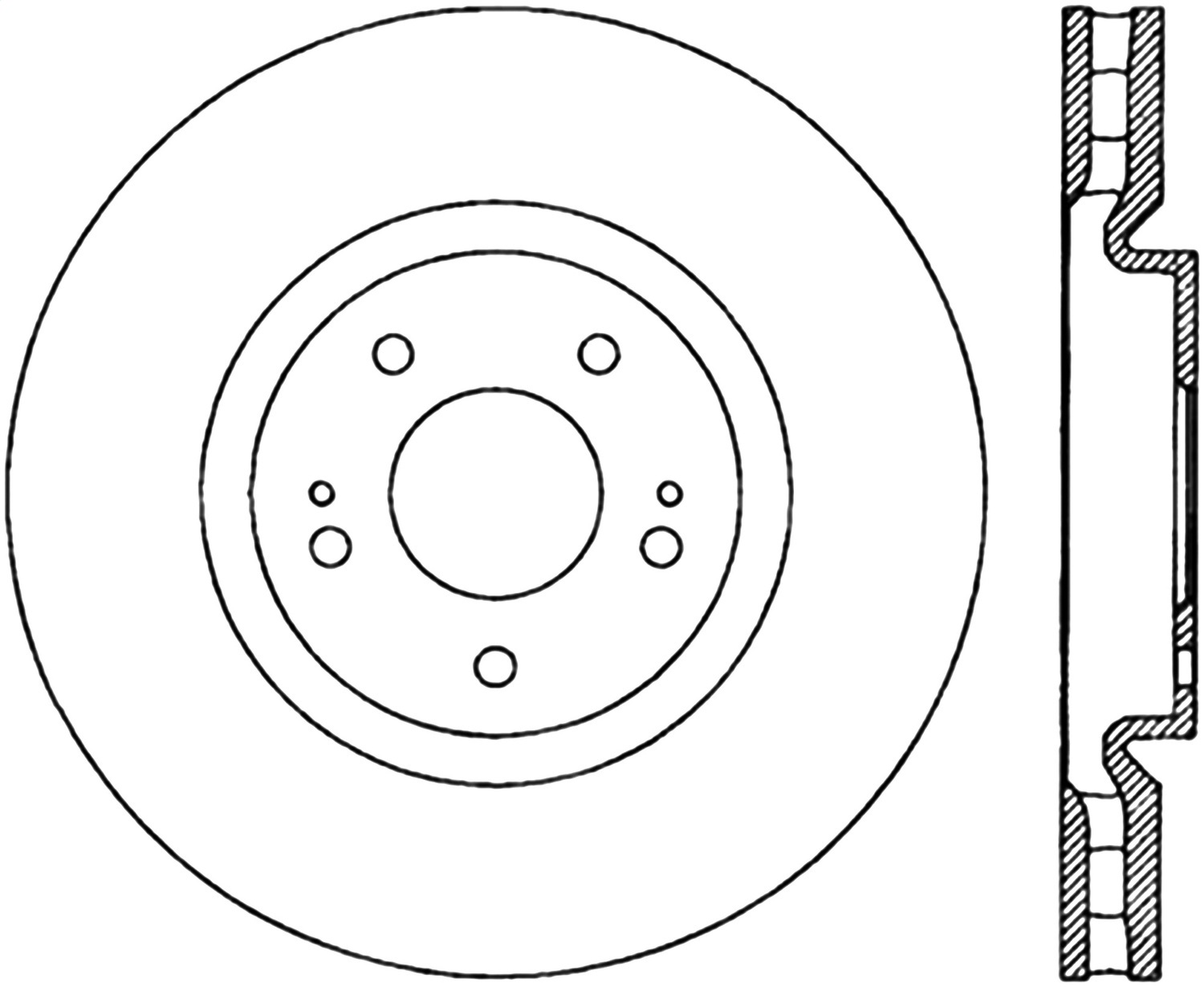 StopTech 127.46064L Sport Cross-Drilled And Slotted Disc Brake Rotor Fits Lancer