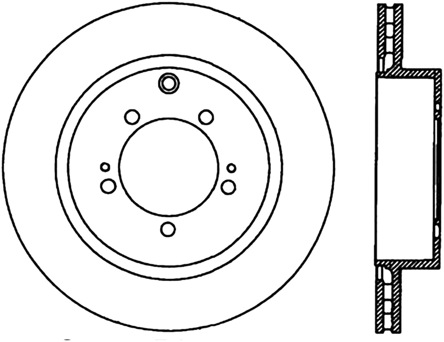 StopTech 127.46065L Sport Cross-Drilled And Slotted Disc Brake Rotor Fits Lancer