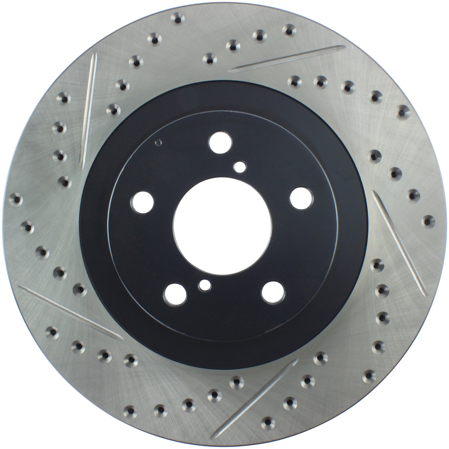 StopTech 127.47018R Sport Cross-Drilled And Slotted Disc Brake Rotor