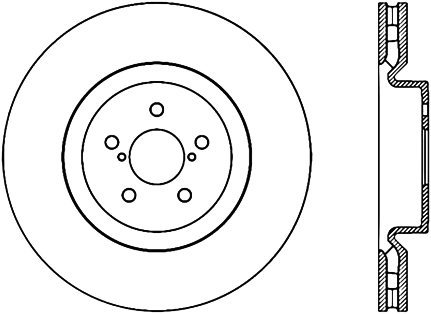 StopTech 127.47019L Sport Cross-Drilled And Slotted Disc Brake Rotor