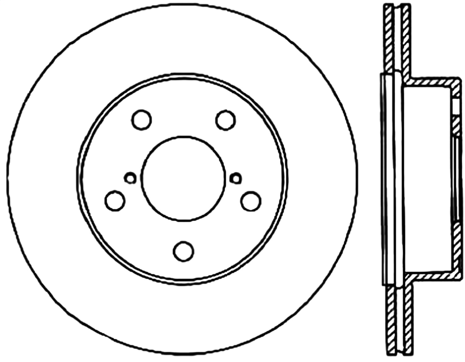 StopTech 127.47023L Sport Cross-Drilled And Slotted Disc Brake Rotor