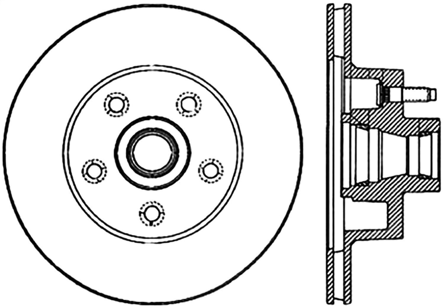 StopTech 127.61010R Sport Cross-Drilled And Slotted Disc Brake Rotor