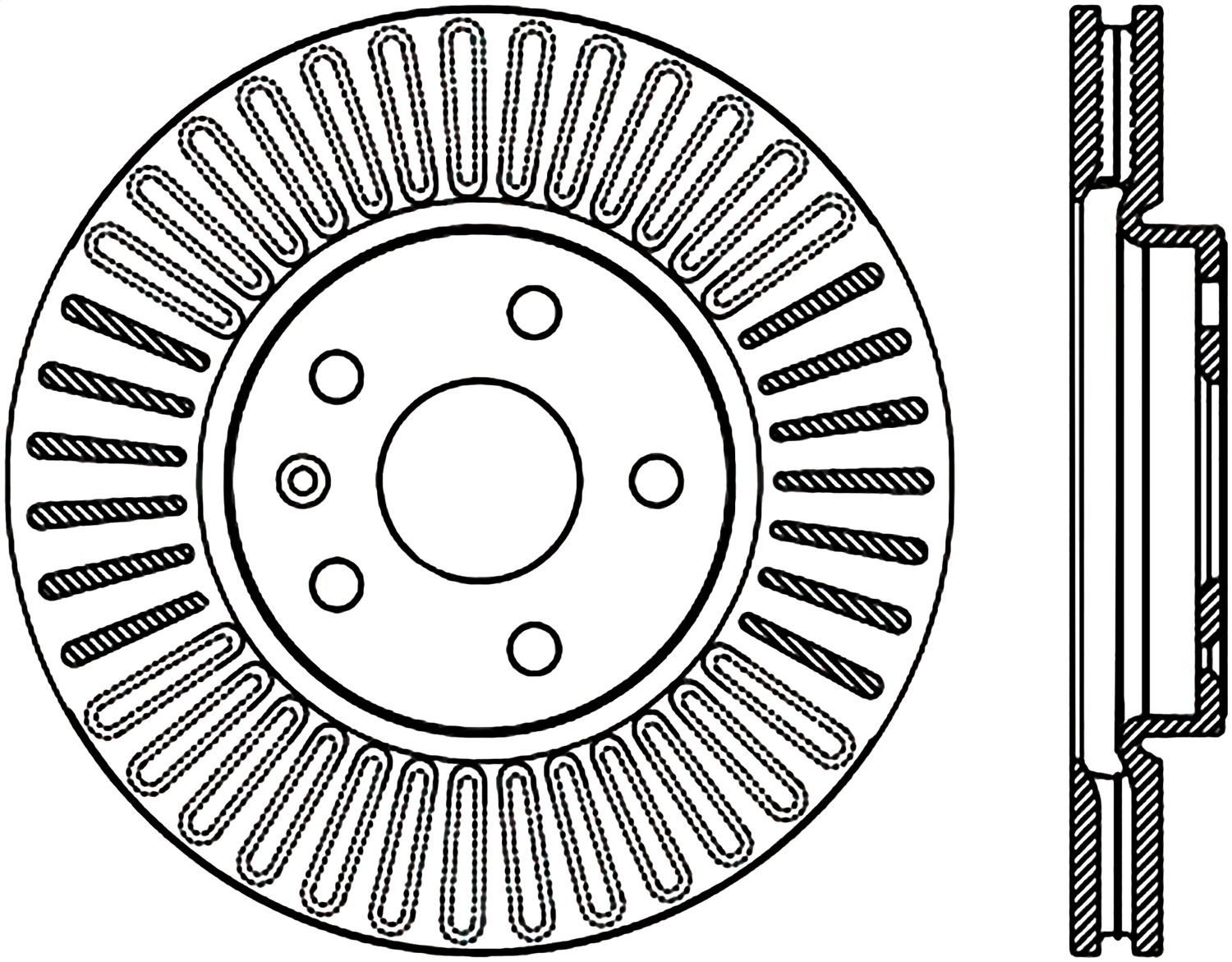 StopTech 127.62120L Sport Cross-Drilled And Slotted Disc Brake Rotor