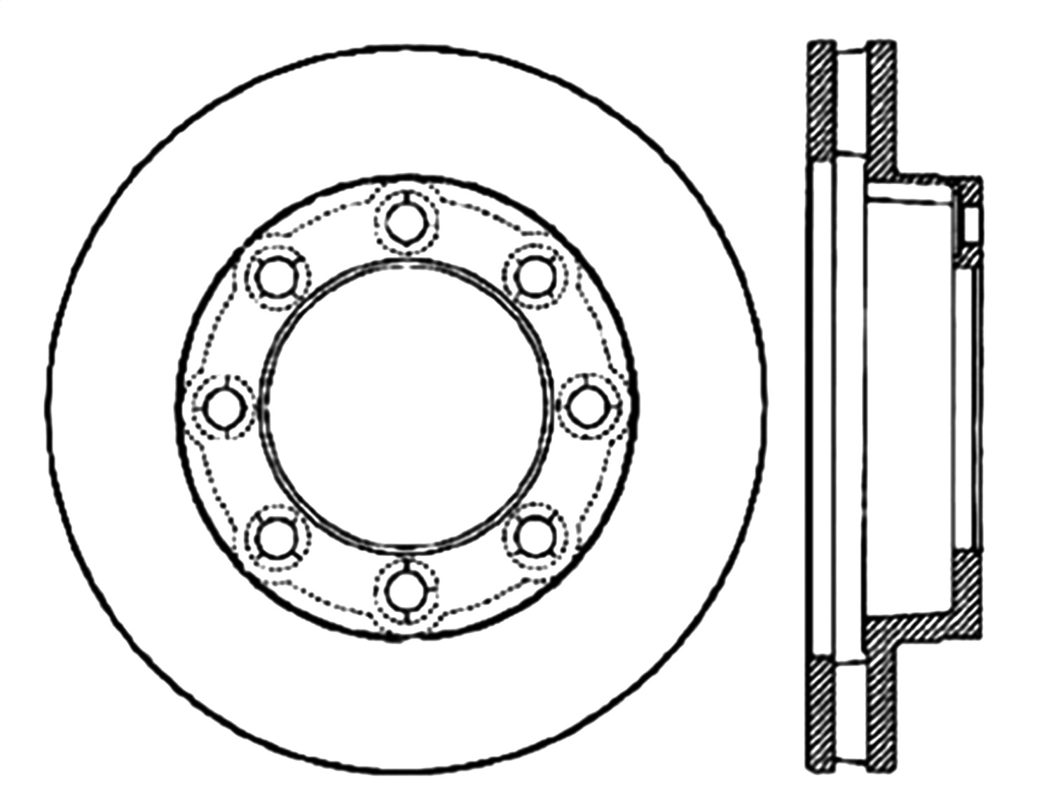 StopTech 127.66003R Sport Cross-Drilled And Slotted Disc Brake Rotor