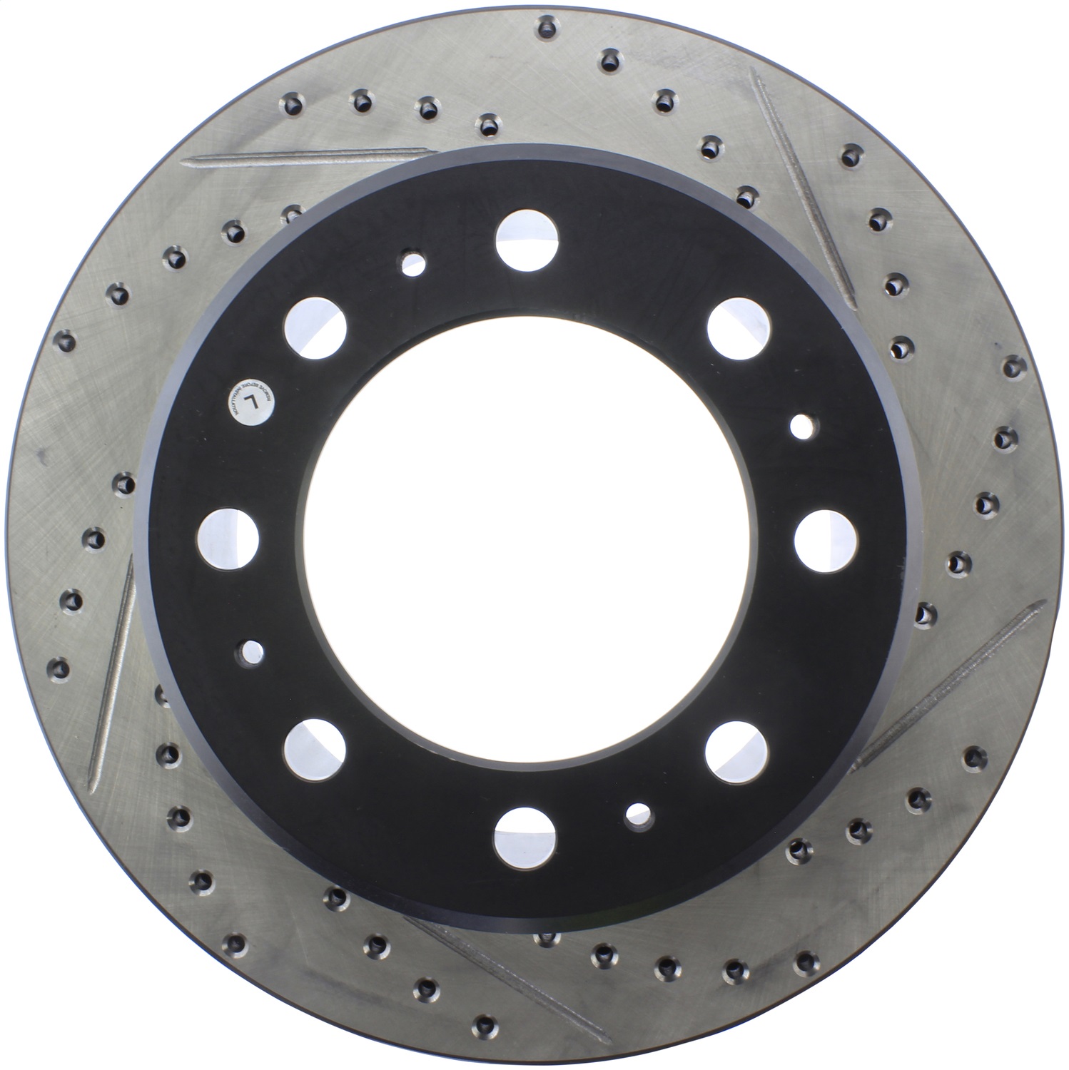 StopTech 127.67080L Sport Cross-Drilled And Slotted Disc Brake Rotor