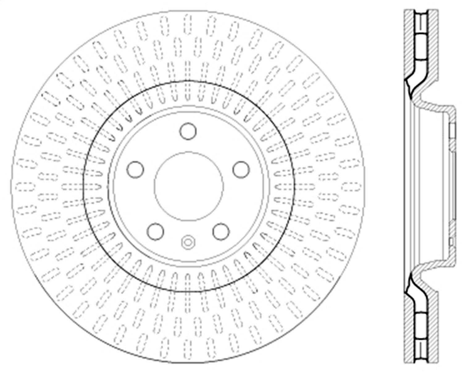 StopTech 128.33134L Sport Cross-Drilled Disc Brake Rotor