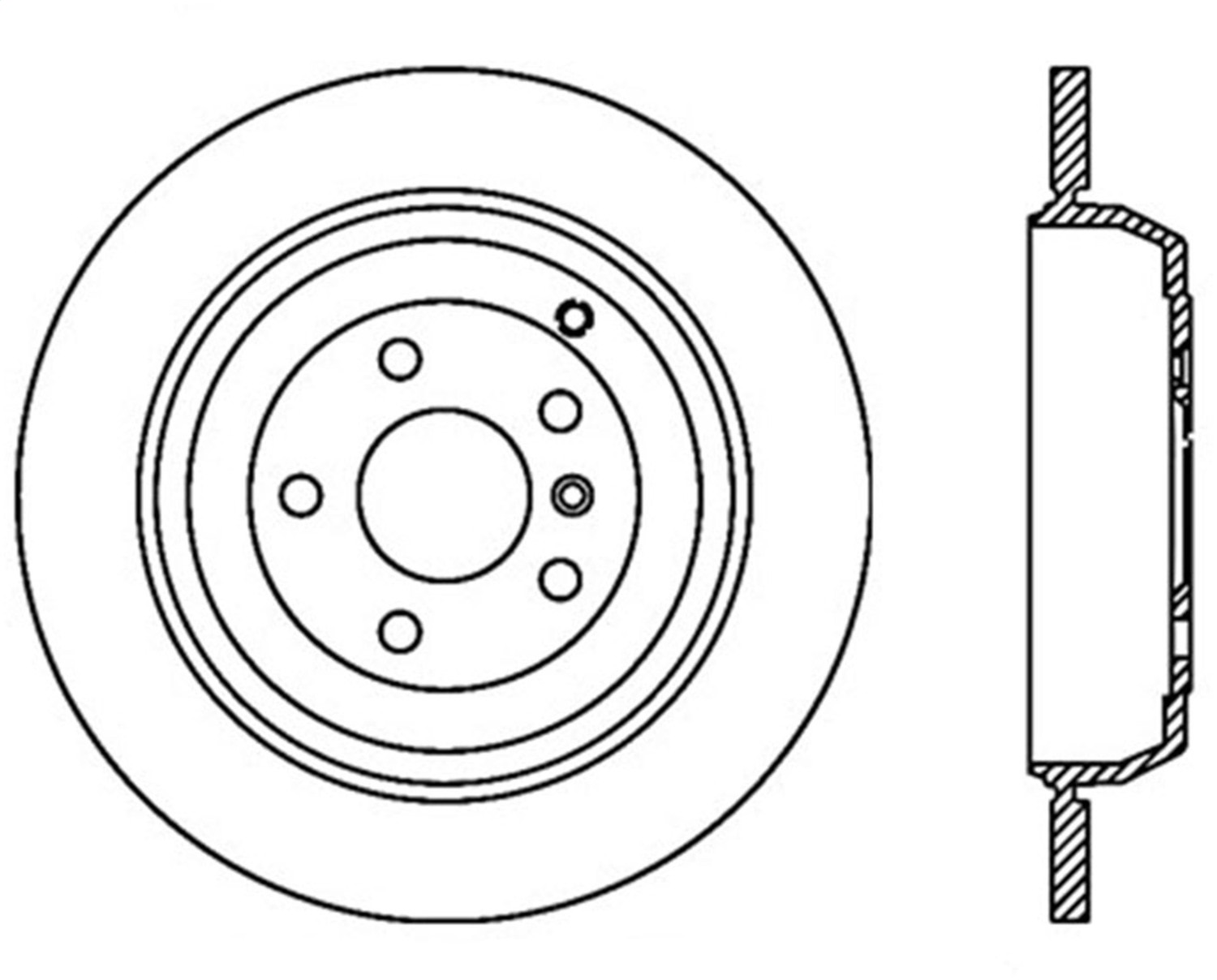 StopTech 128.35090L Sport Cross-Drilled Disc Brake Rotor