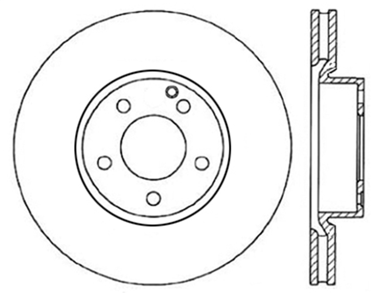 StopTech 128.35110L Sport Cross-Drilled Disc Brake Rotor