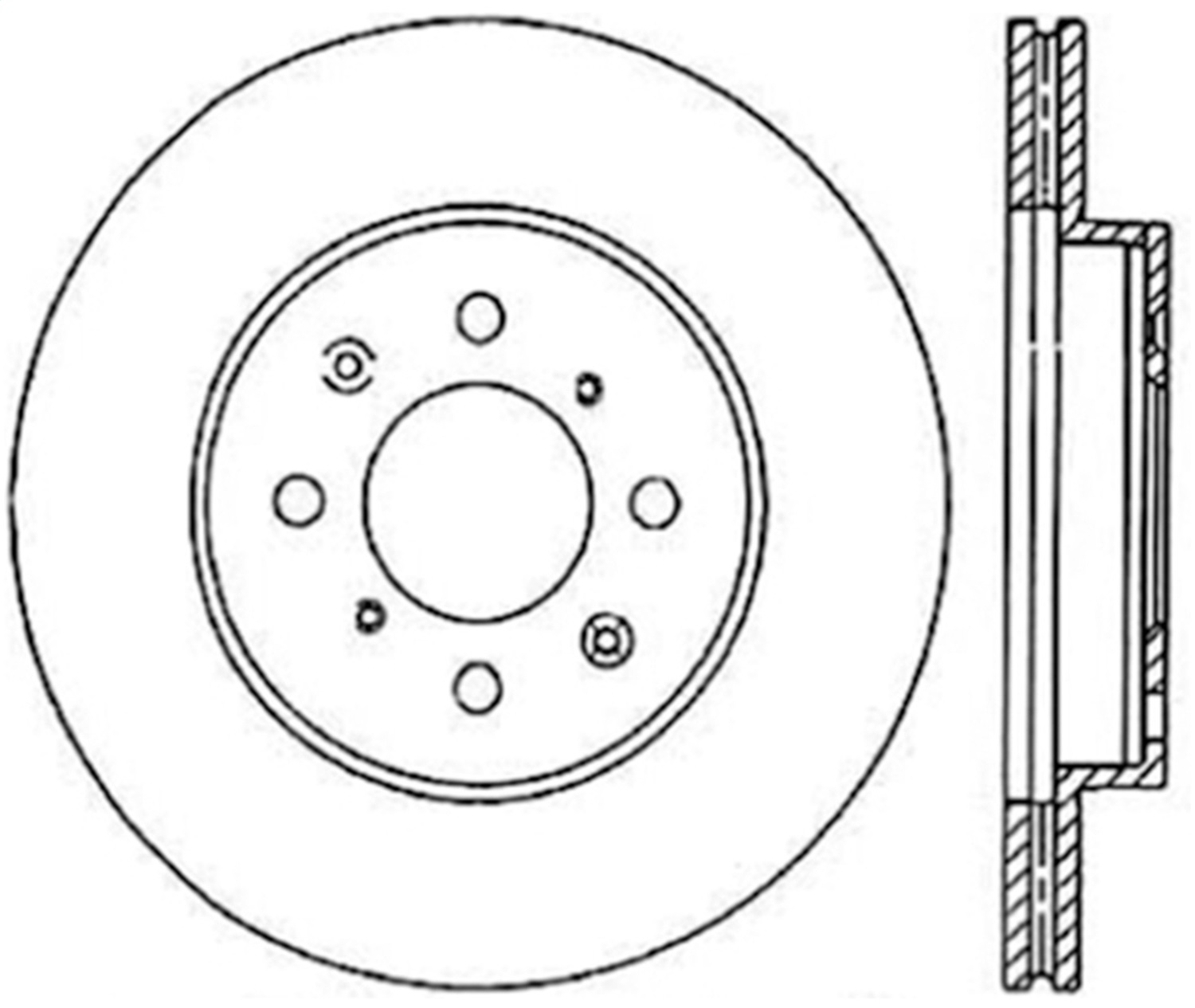 StopTech 128.40021L Sport Cross-Drilled Disc Brake Rotor